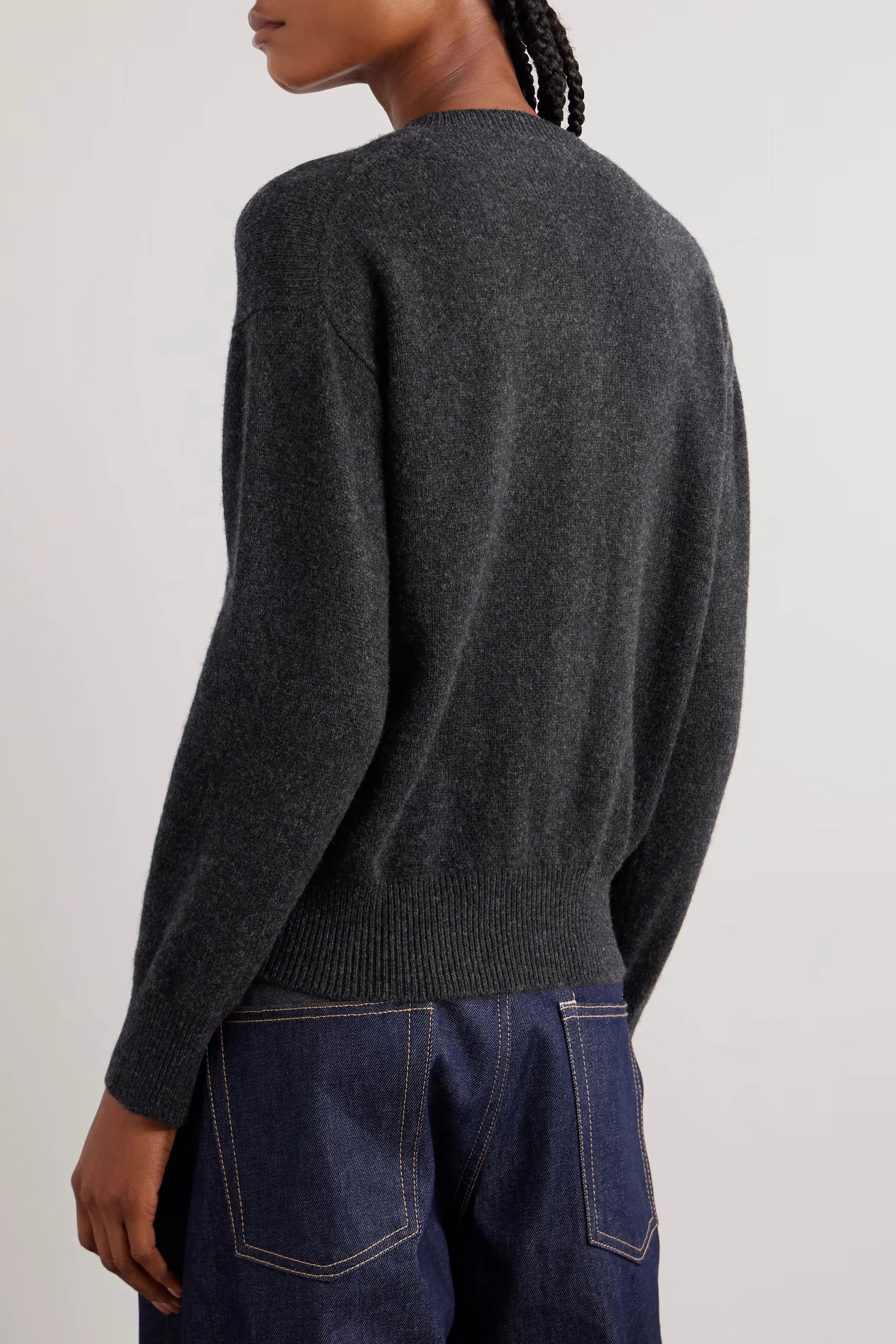 Dark Grey Ada Crewneck Cardigan - Image 4