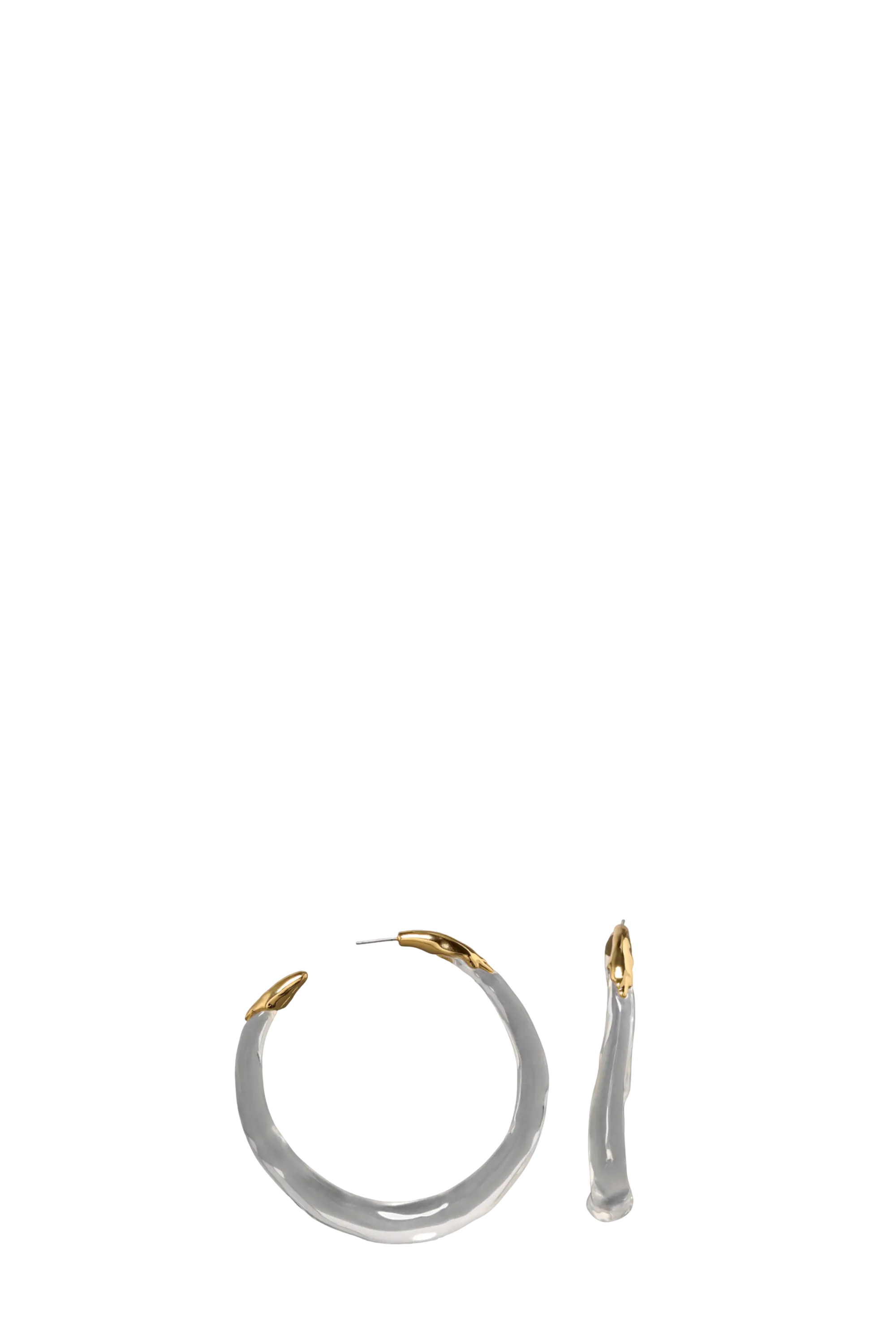 Lucite Large Molten Hoop Earring - Image 3
