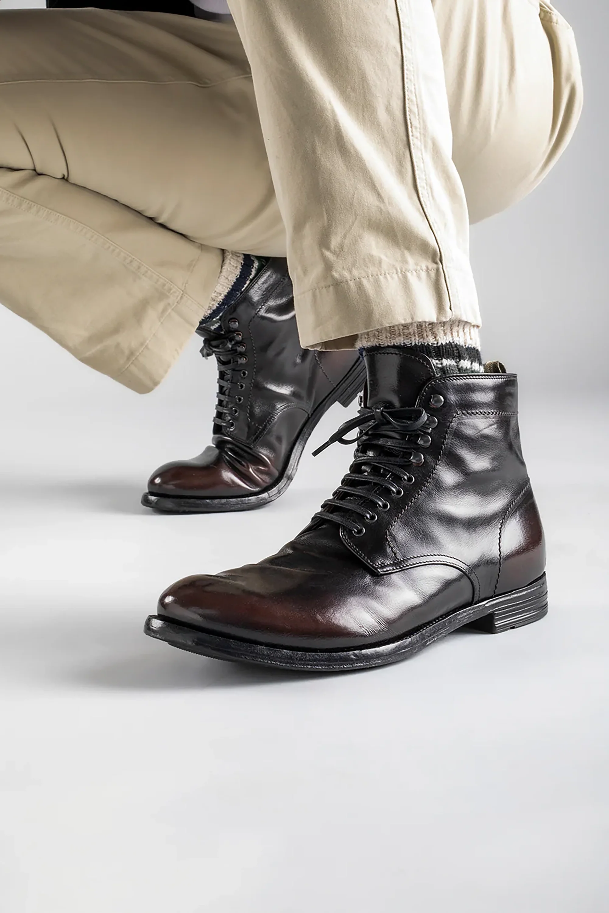 Black Leather Anatomia Ankle Boots - Image 6
