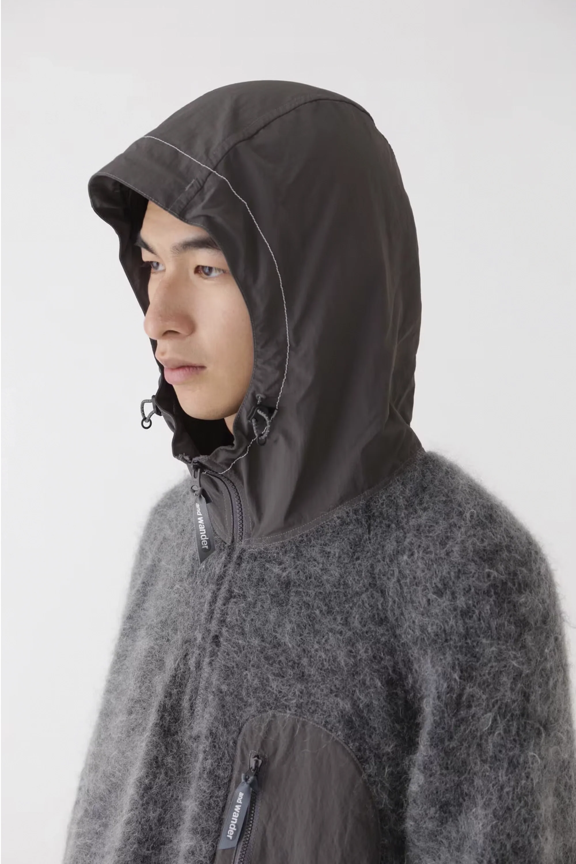 Mohair Wool Knit Hoodie - Image 6