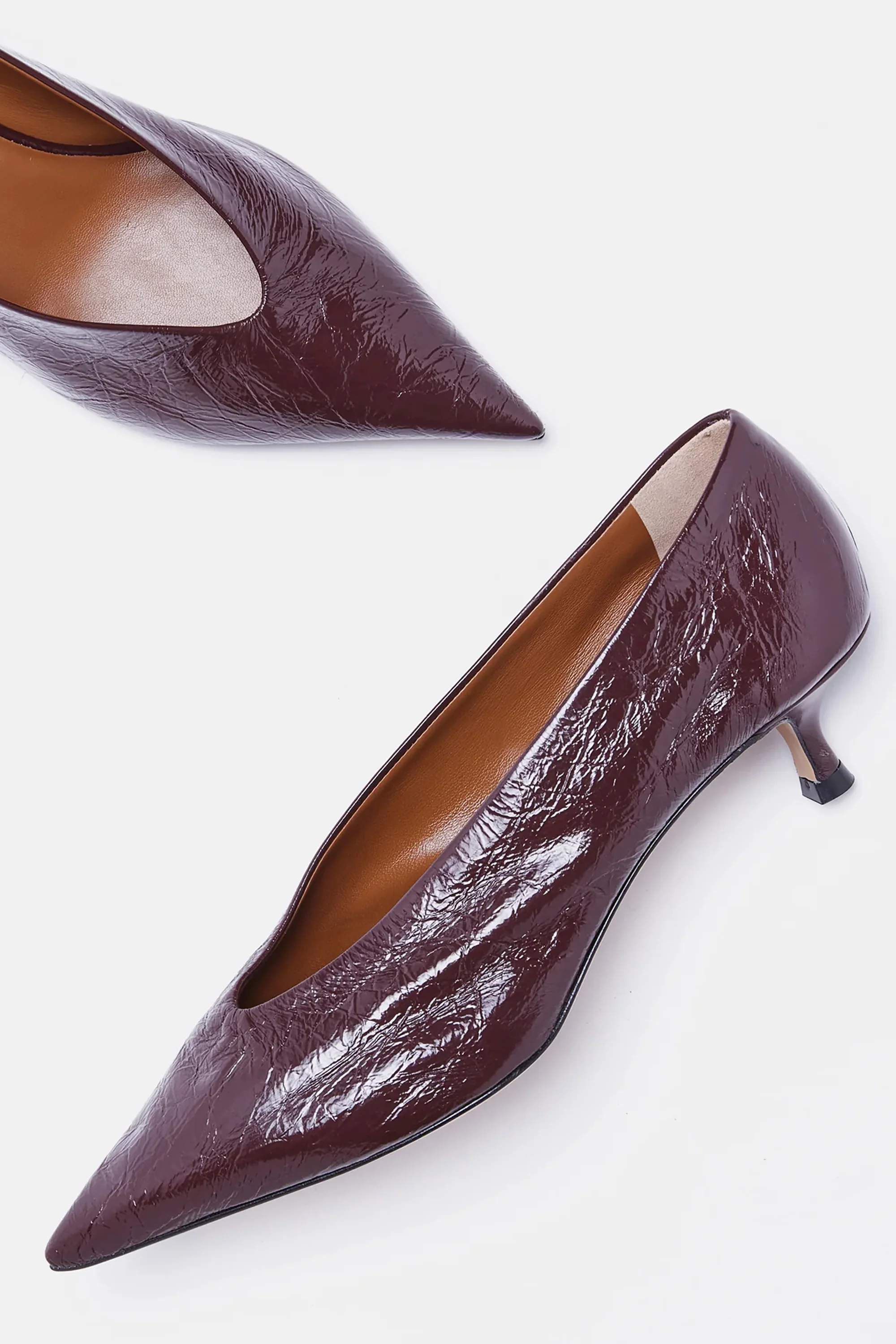 Aubergine Babouche Kitten Heel - Image 3