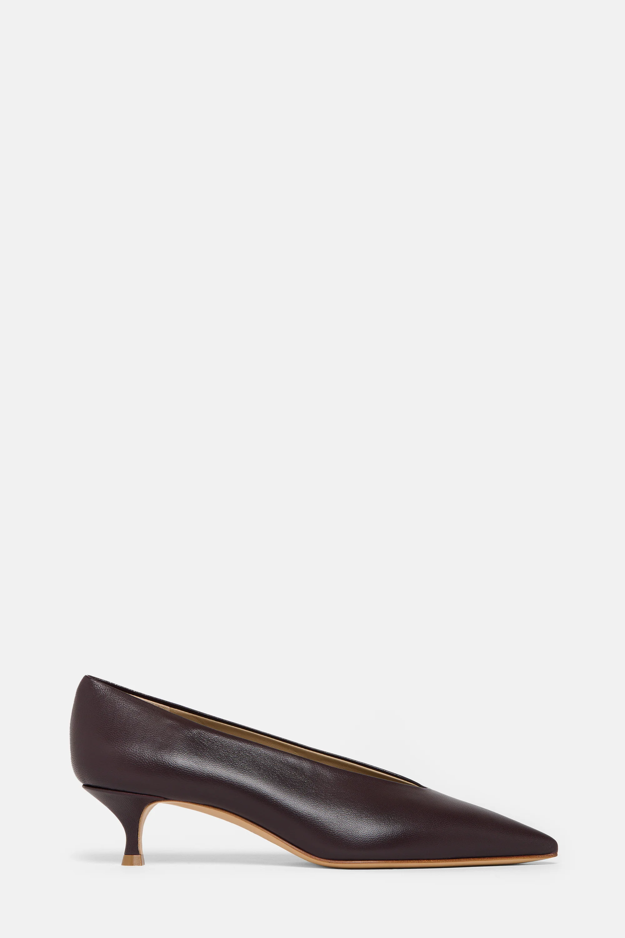 Plum Babouche Kitten Heel