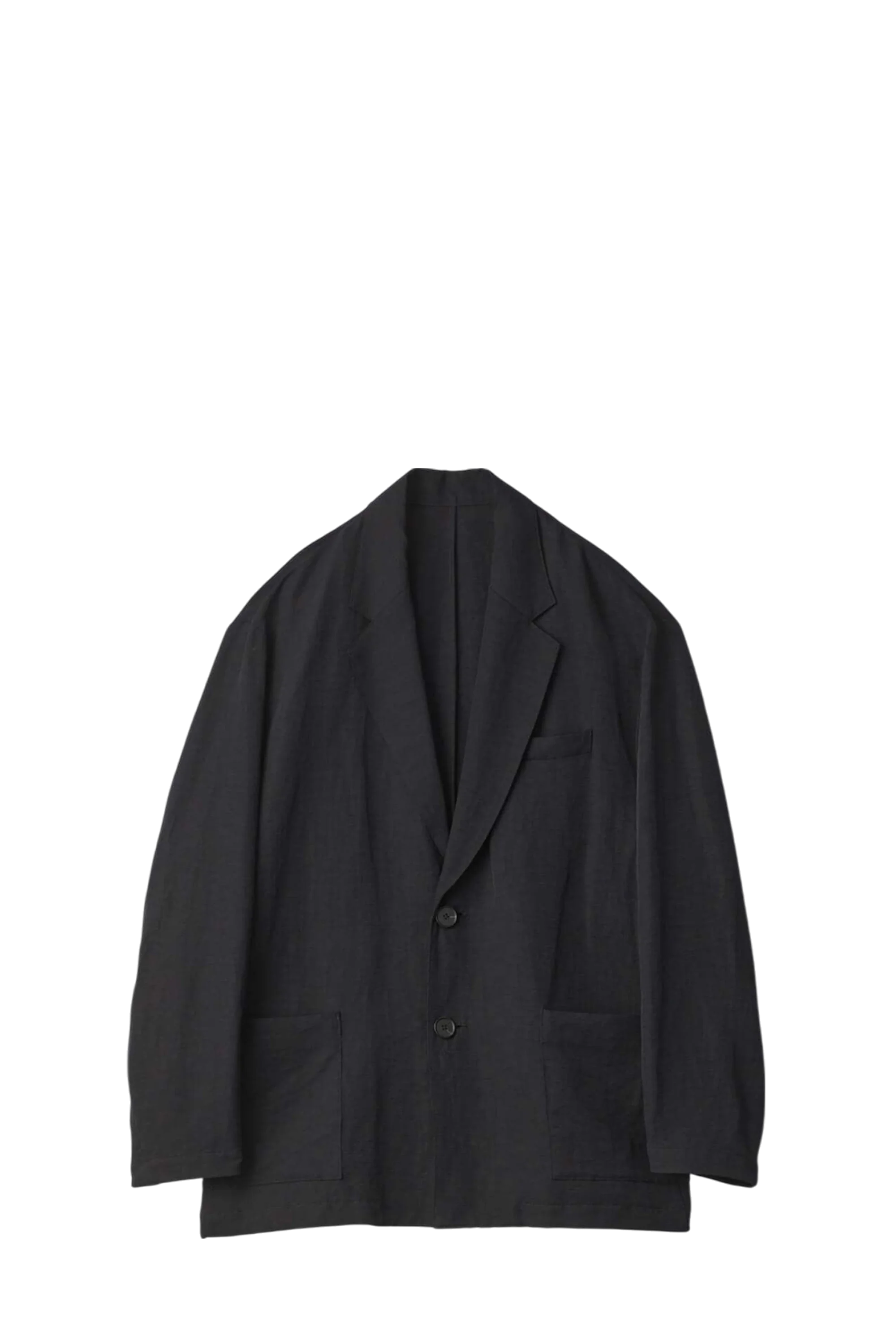 Black Poplin Single Breasted Jacket