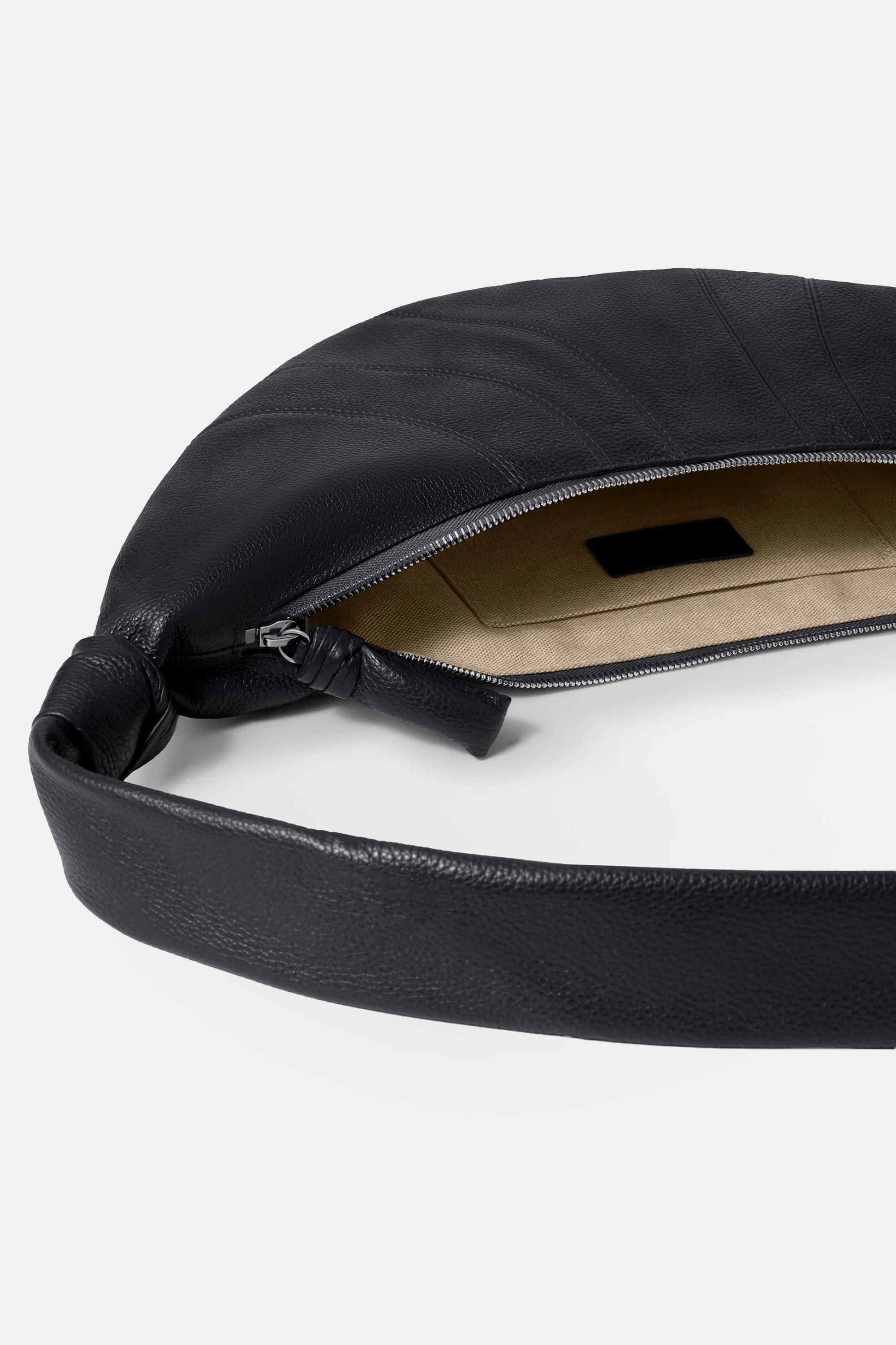 Black Medium Croissant Bag - Image 3