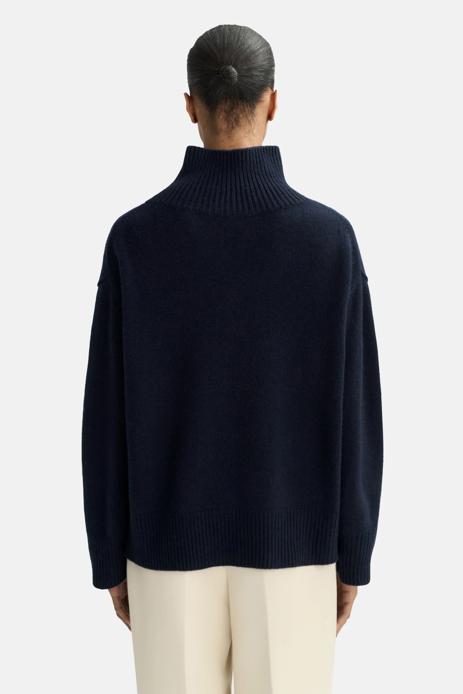 Navy Boyfriend Turtleneck - Image 4