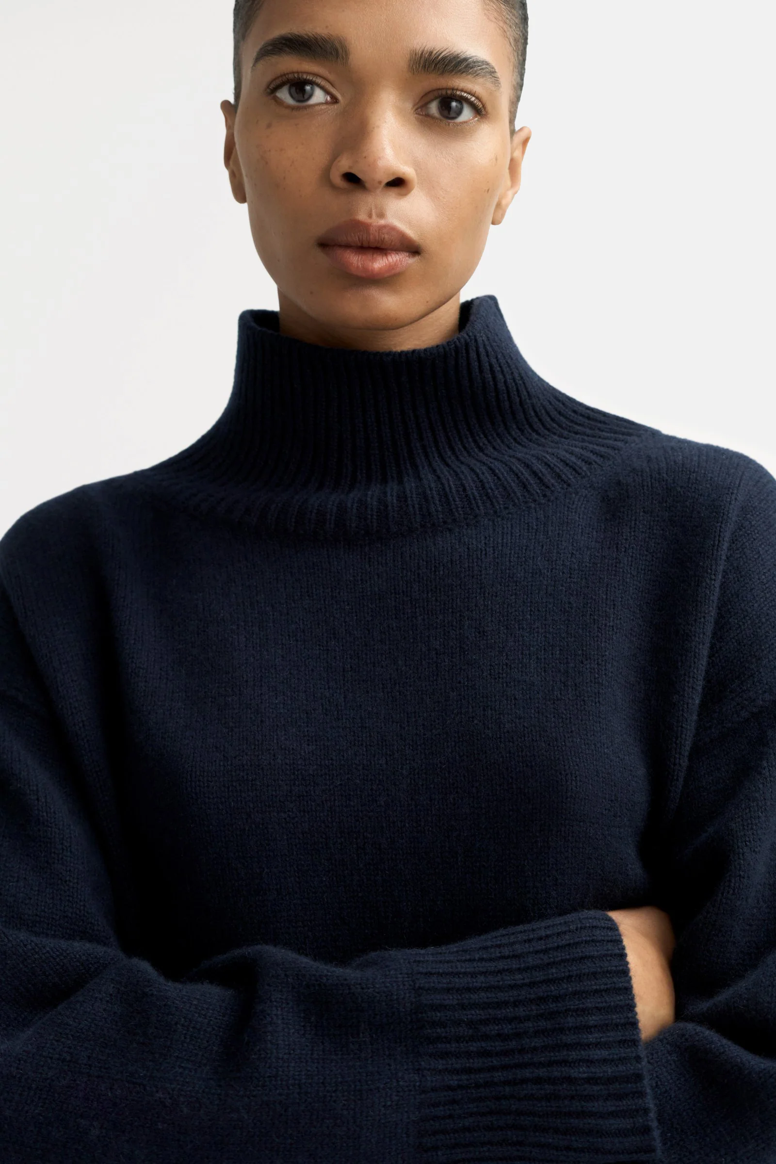 Navy Boyfriend Turtleneck - Image 5