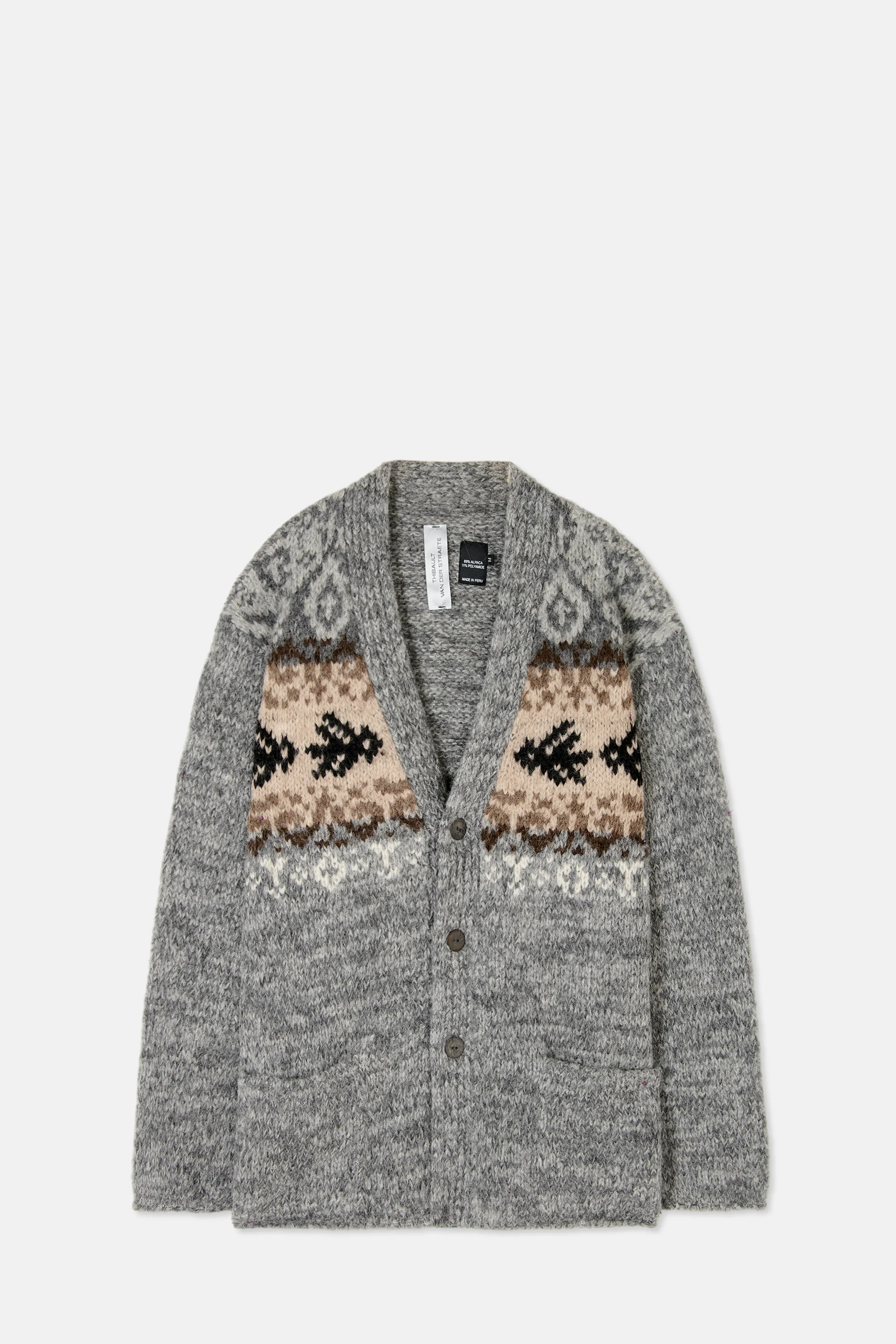 Cardigan 3 Buttons Fairisle V Neck