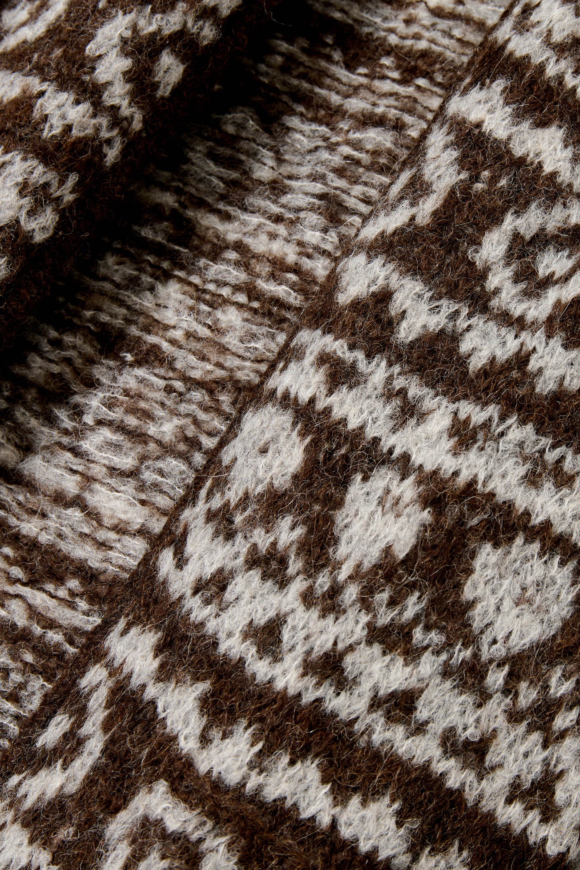 Dark Brown Jacquard Alpaca-blend Cardigan - Image 5