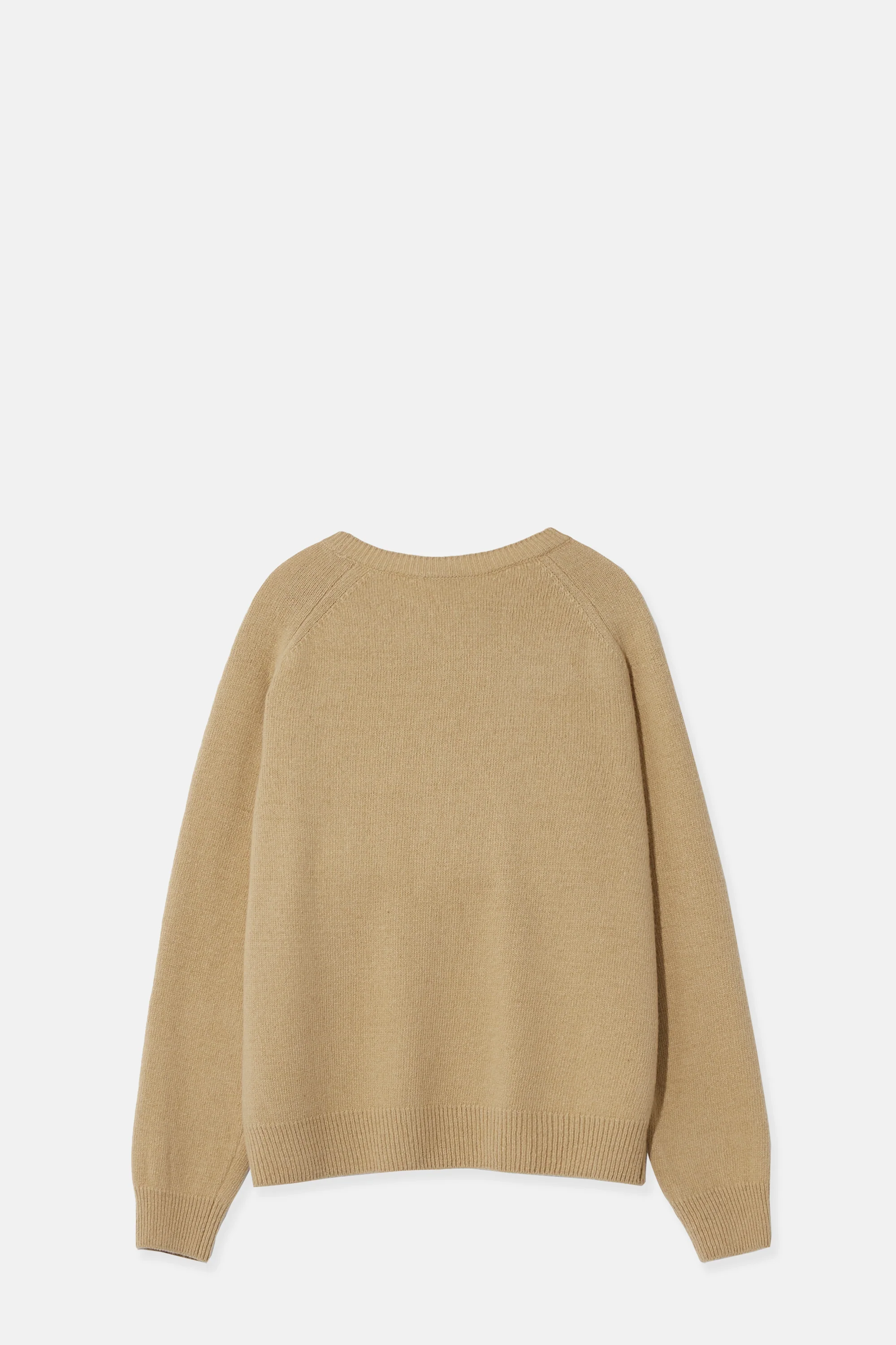 Camel Cashmere Blend Raglan Pullover - Image 2
