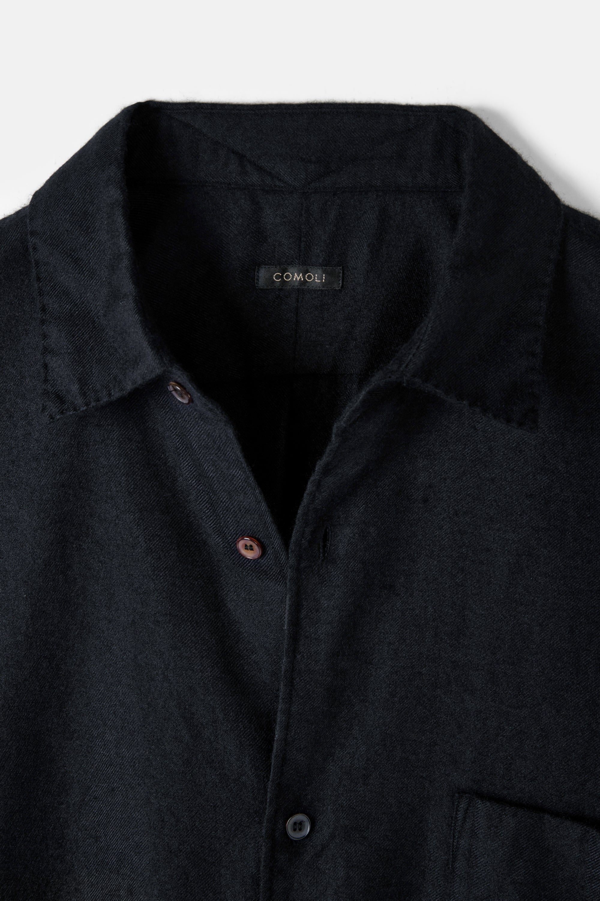 Navy Cashmere Silk Shirt - Image 3