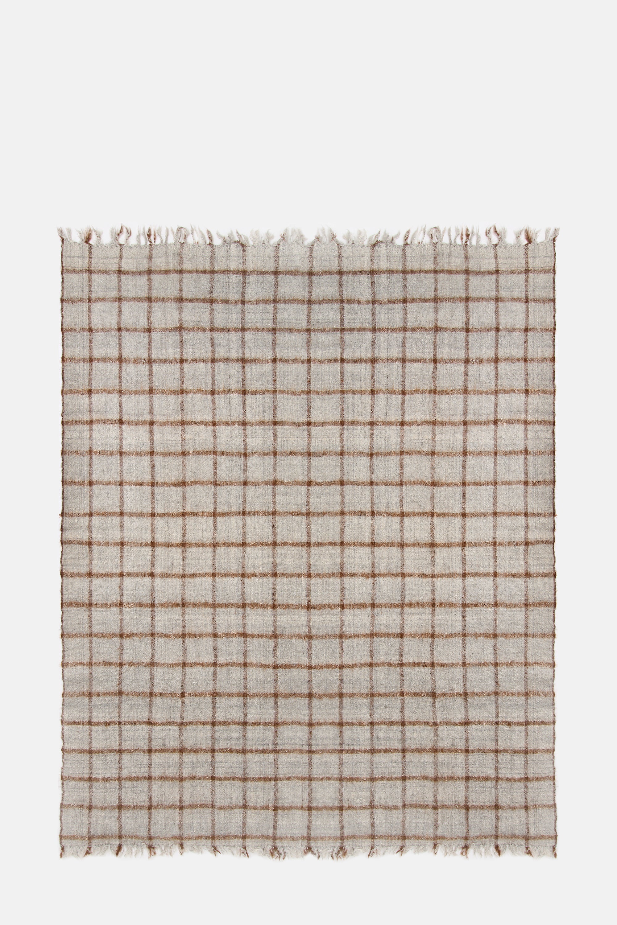 Checks Throw Plaid With Fringes - Image 3