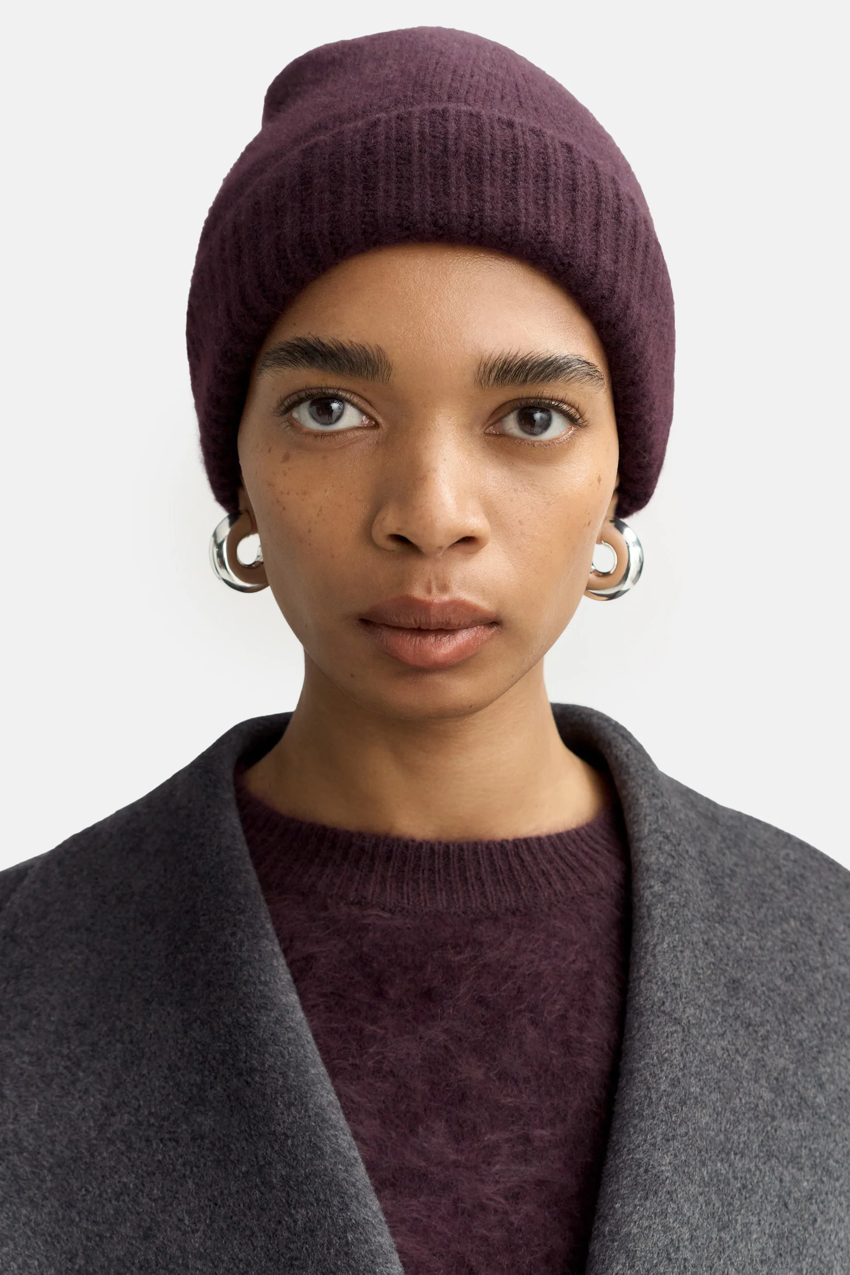 Midnight Plum Chunky Beanie - Image 2