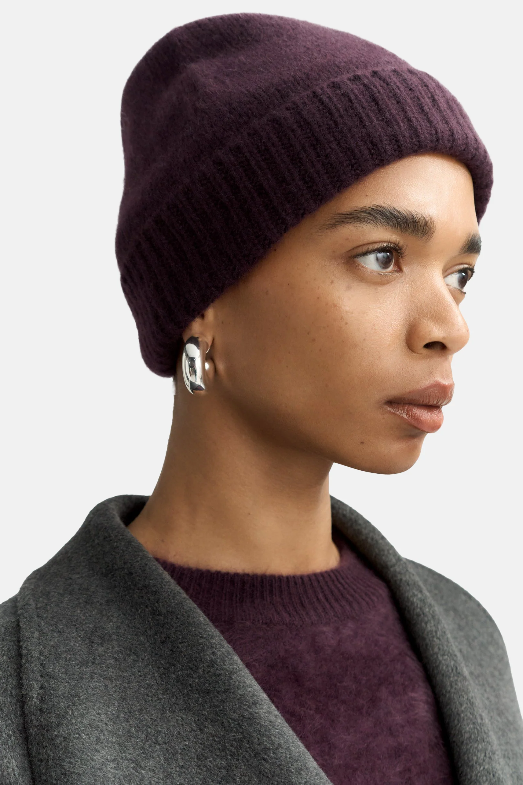 Midnight Plum Chunky Beanie - Image 3