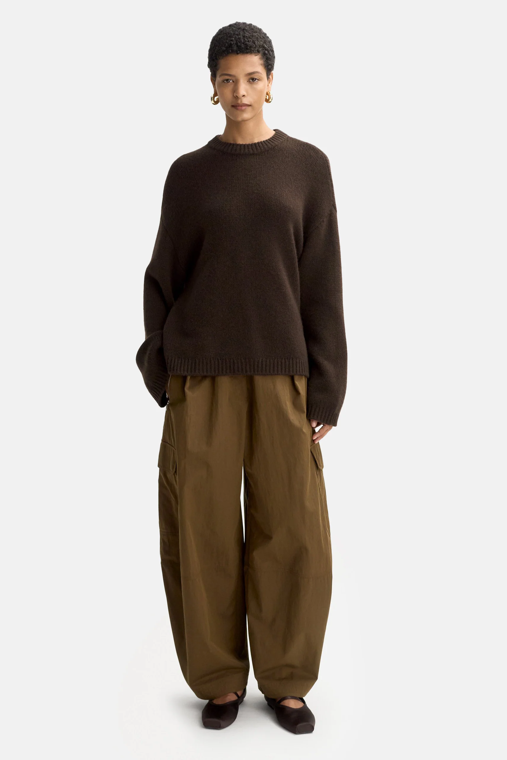 Mocha Chunky Crewneck - Image 2