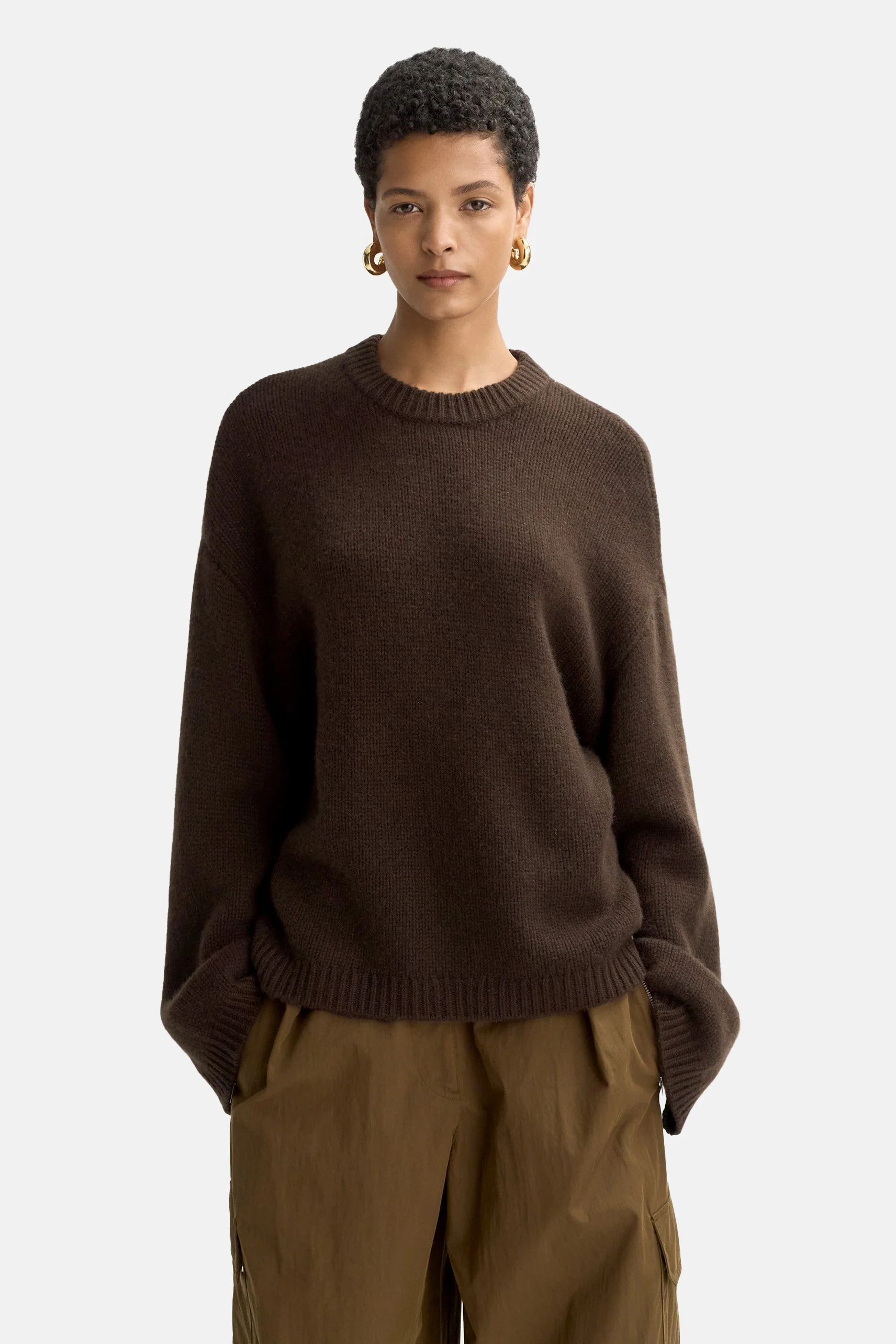 Mocha Chunky Crewneck - Image 3