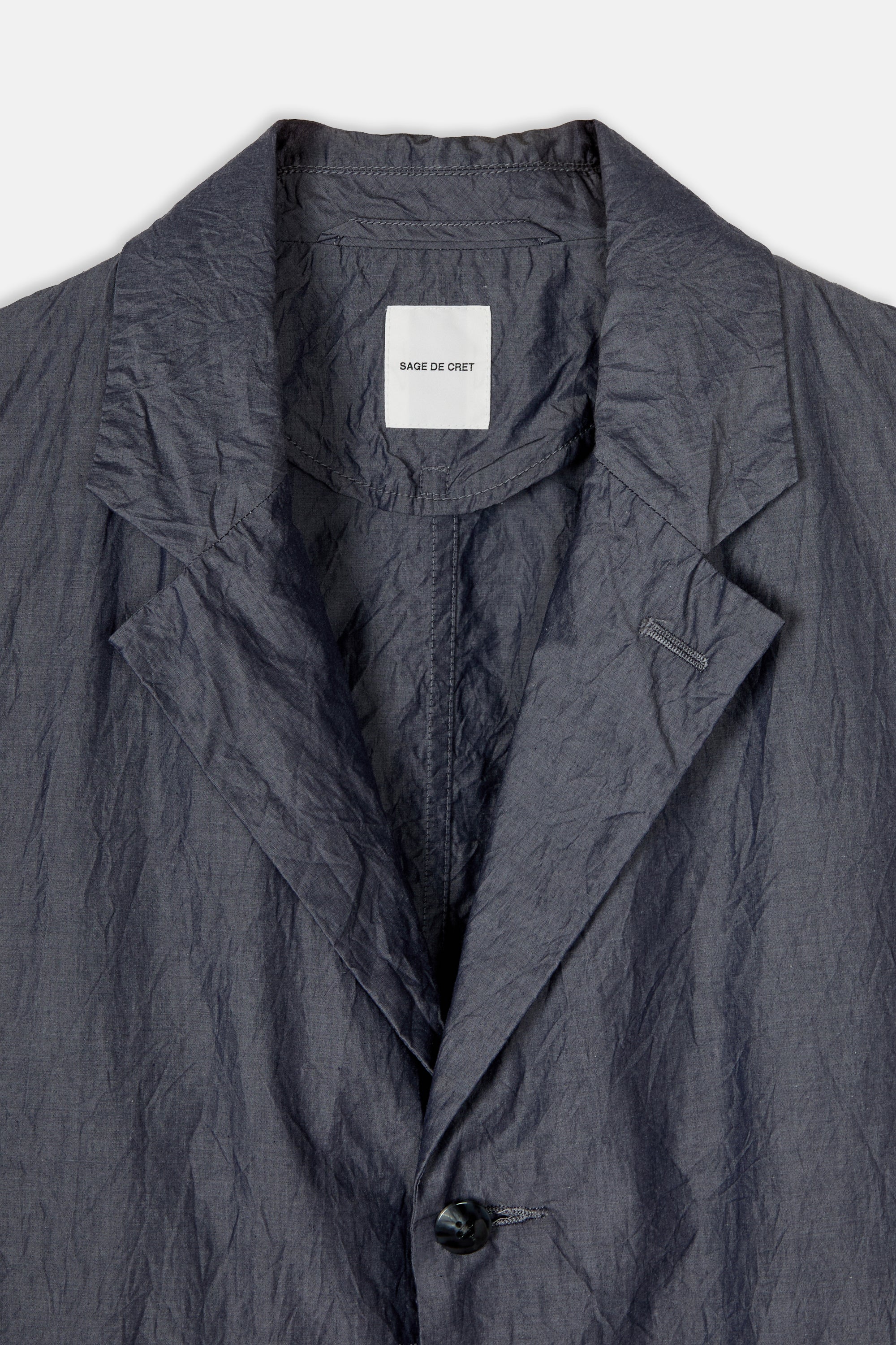 Blue Co Crinkle Typewriter Shirt Jacket - Image 3