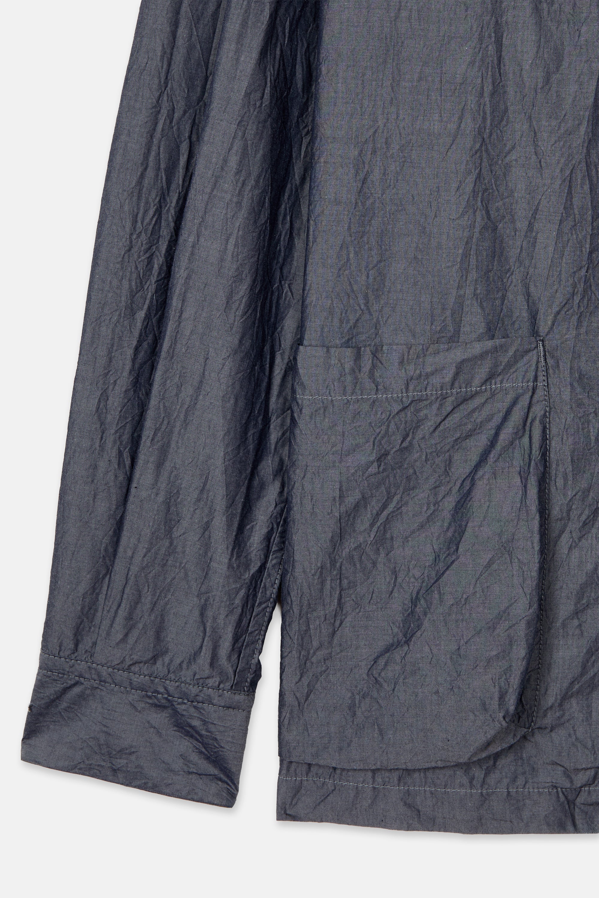 Blue Co Crinkle Typewriter Shirt Jacket - Image 4