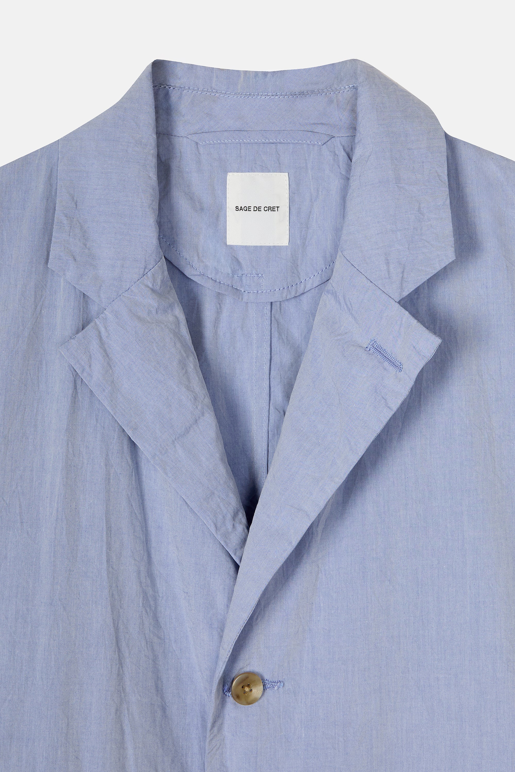 Blue Co Crinkle Typewriter Shirt Jacket - Image 7