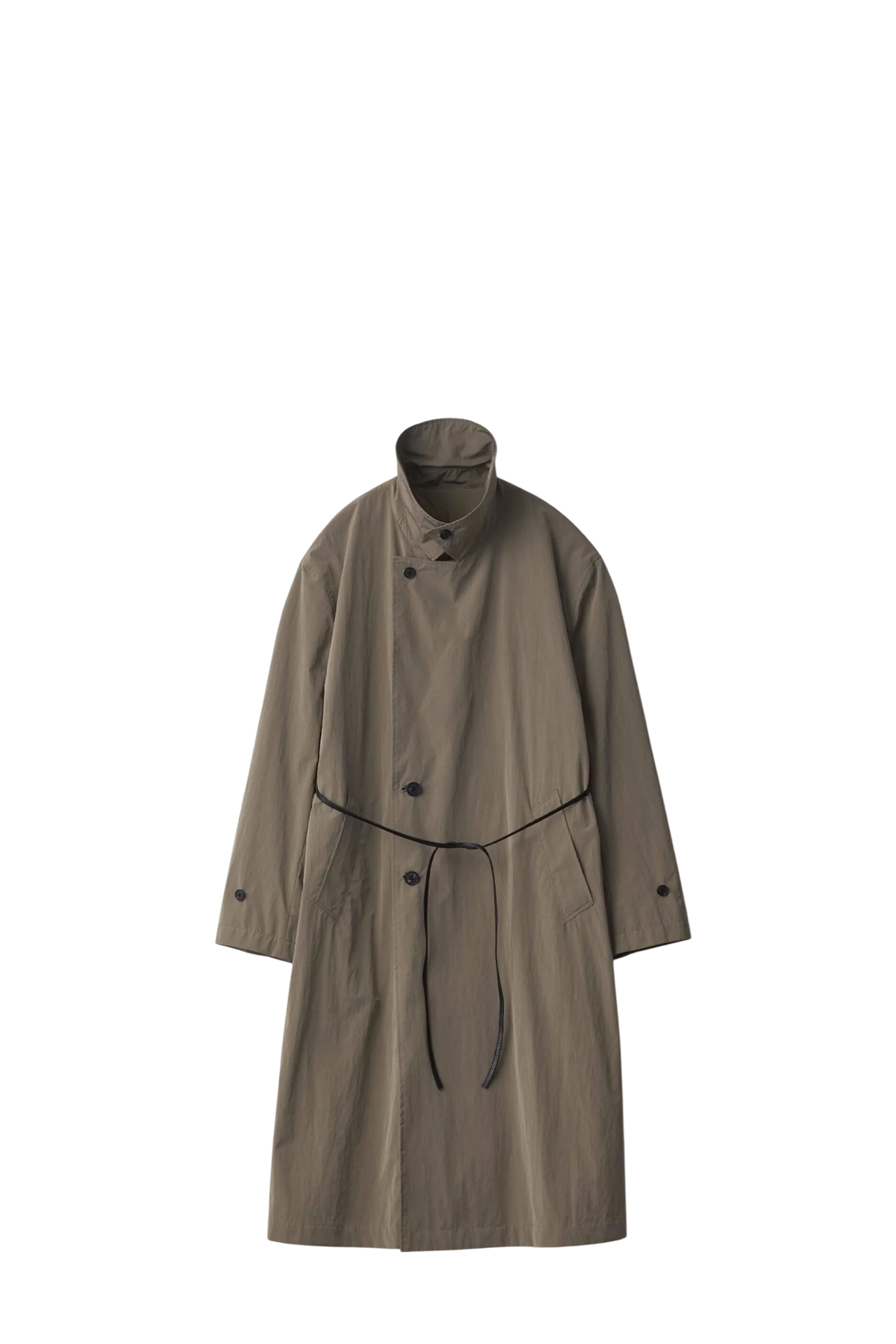 Windproof Nylon Double Breasted Coat - Image 3