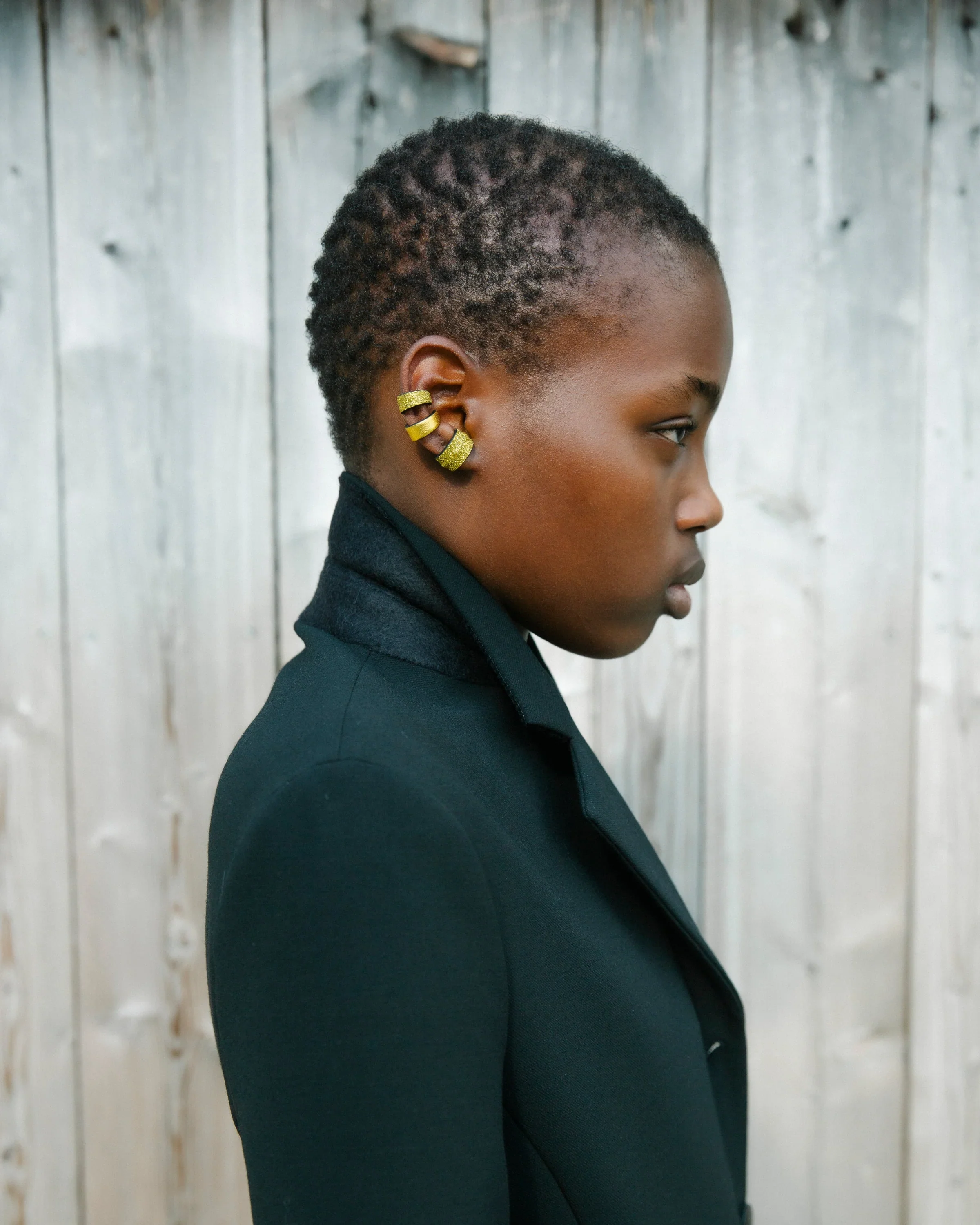 Crystal Yellow Duo Ear Cuff - Image 2