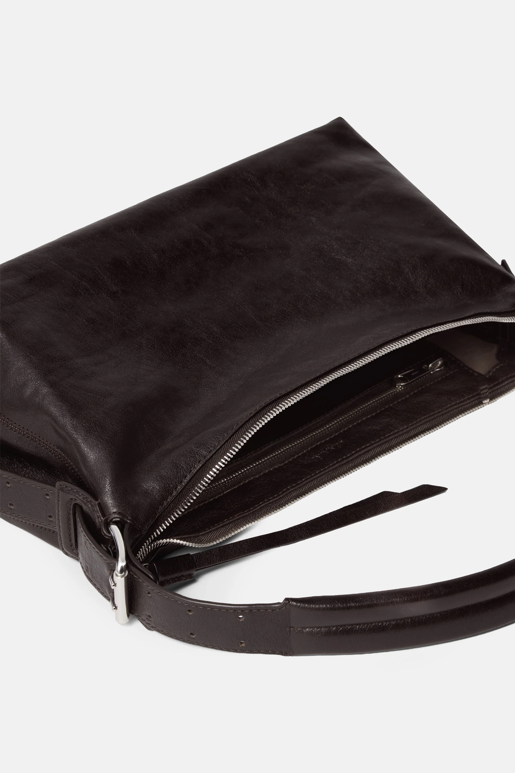 Dark Chocolate Belted Baguelle Bag - Image 3