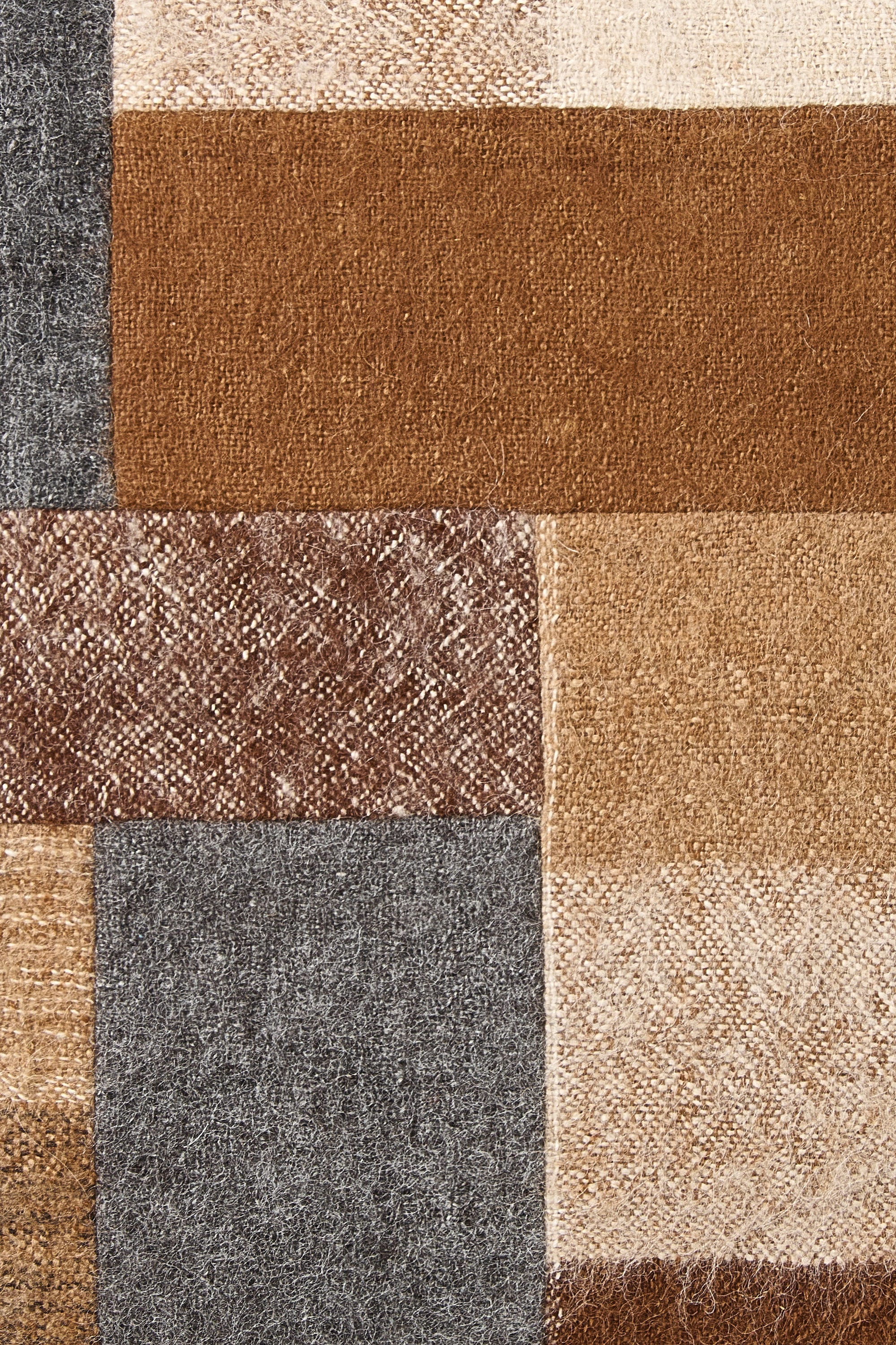 Light Chocolate Square Patchwork Pillowcase - Image 4