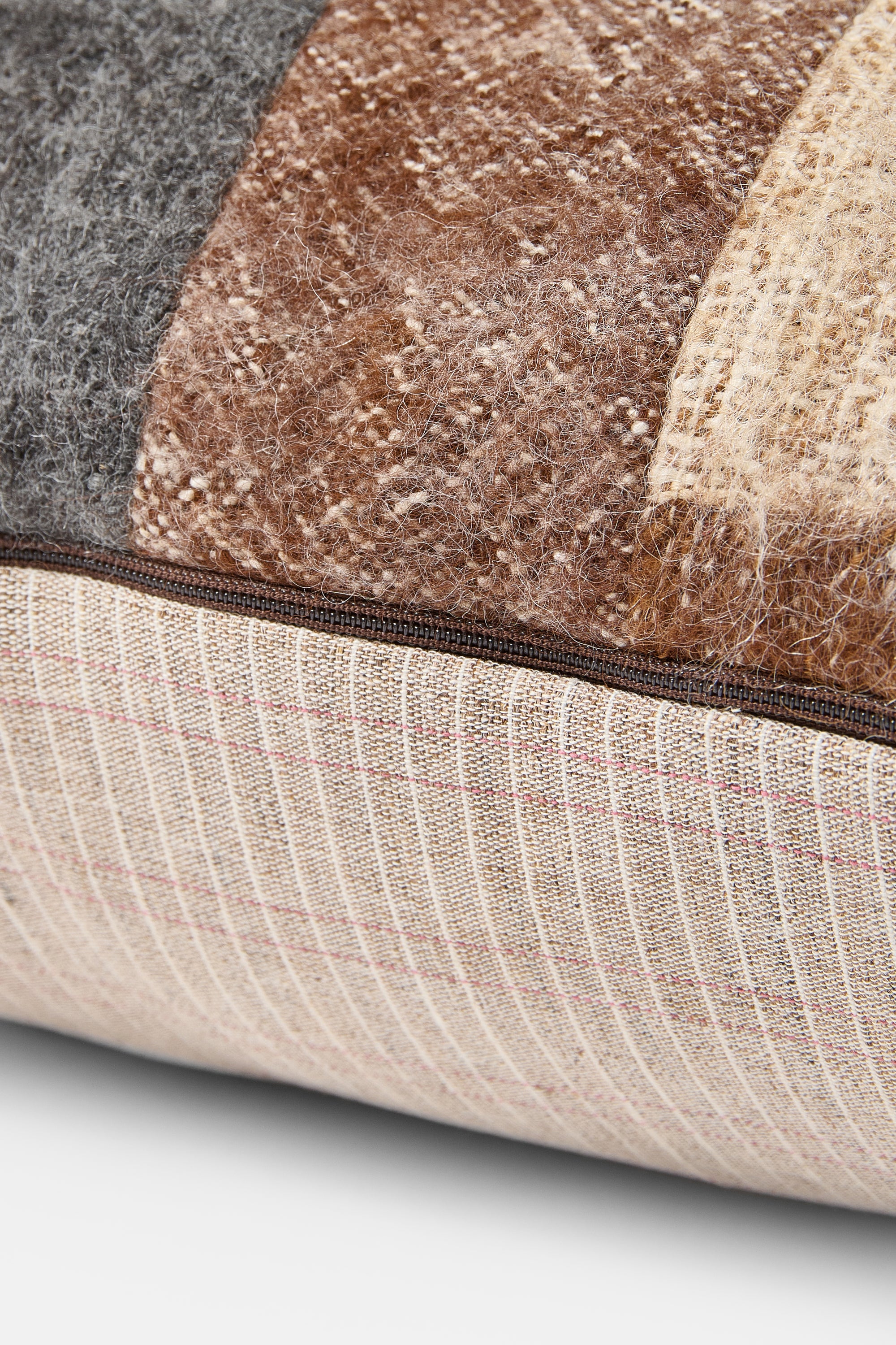 Light Chocolate Square Patchwork Pillowcase - Image 6