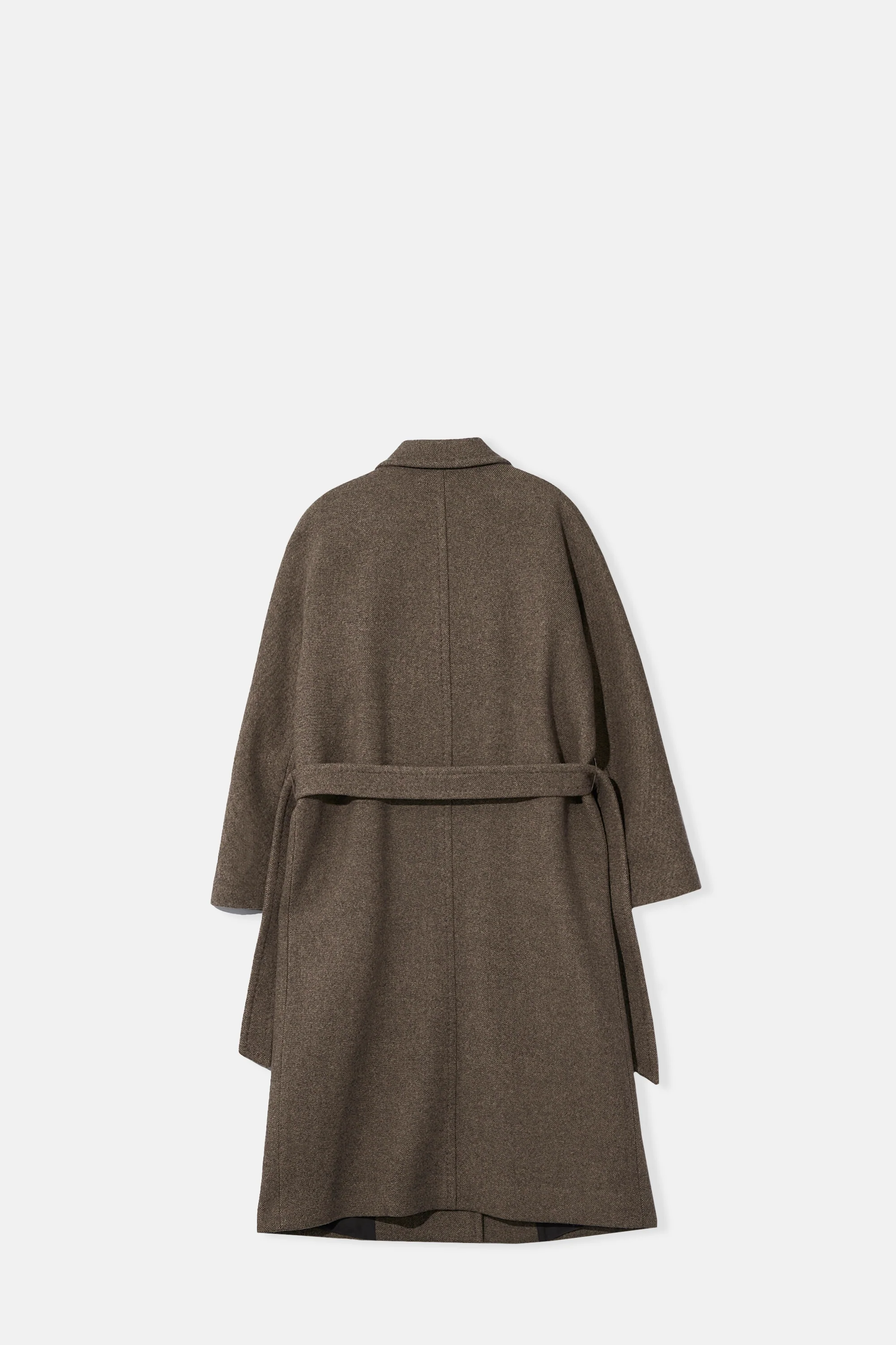 Brown Double Breasted Belted Coat - Image 2
