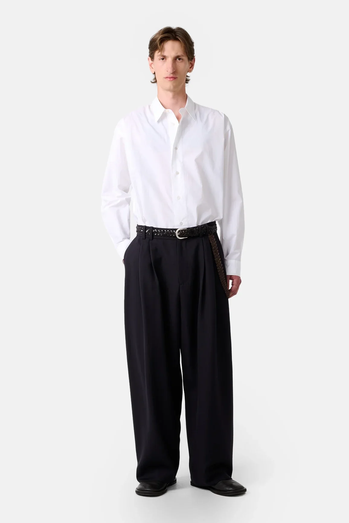 Pewter Line Double Pleat Volume Pant - Image 3