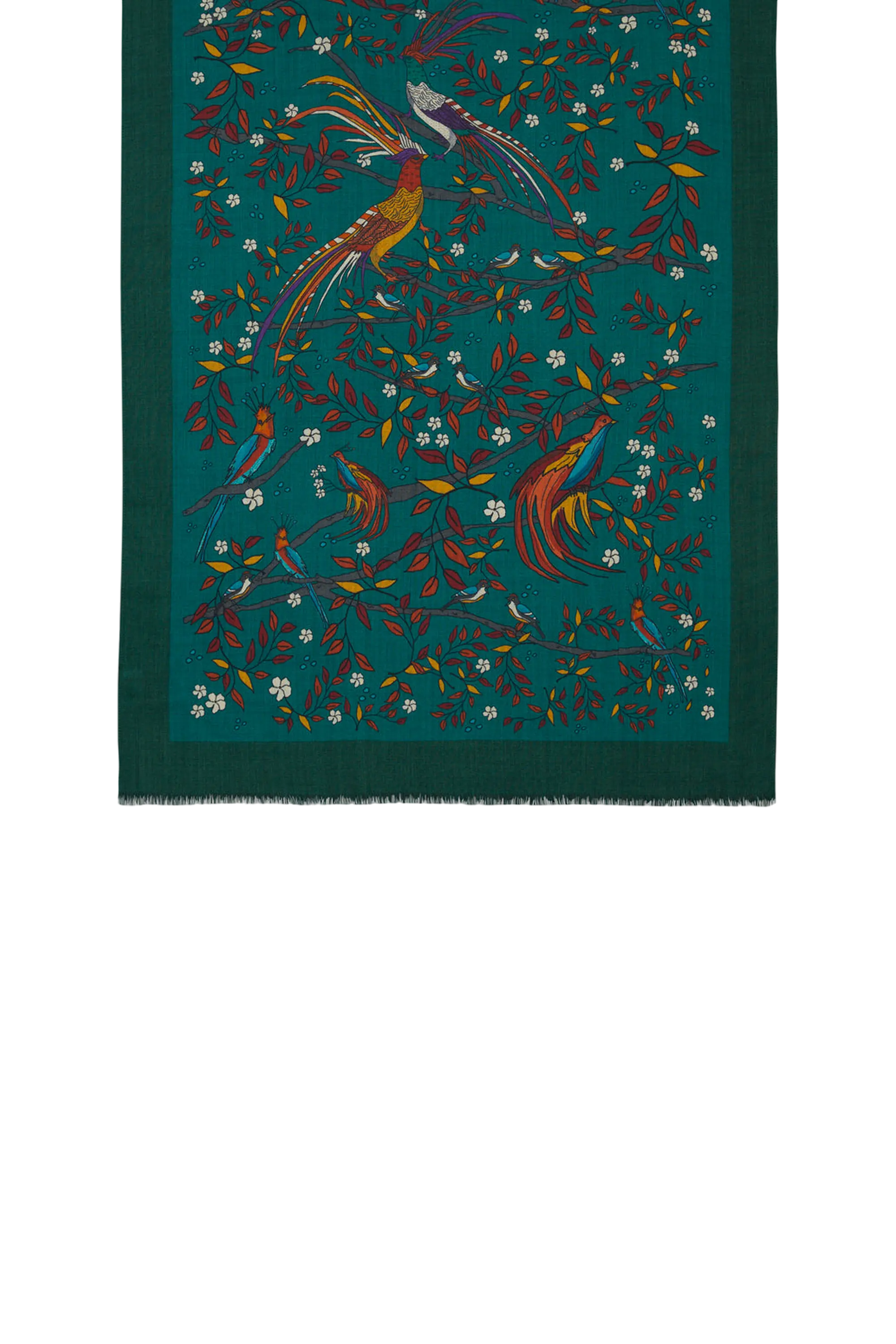 Birds Of Paradise Print Wool Scarf - Image 3