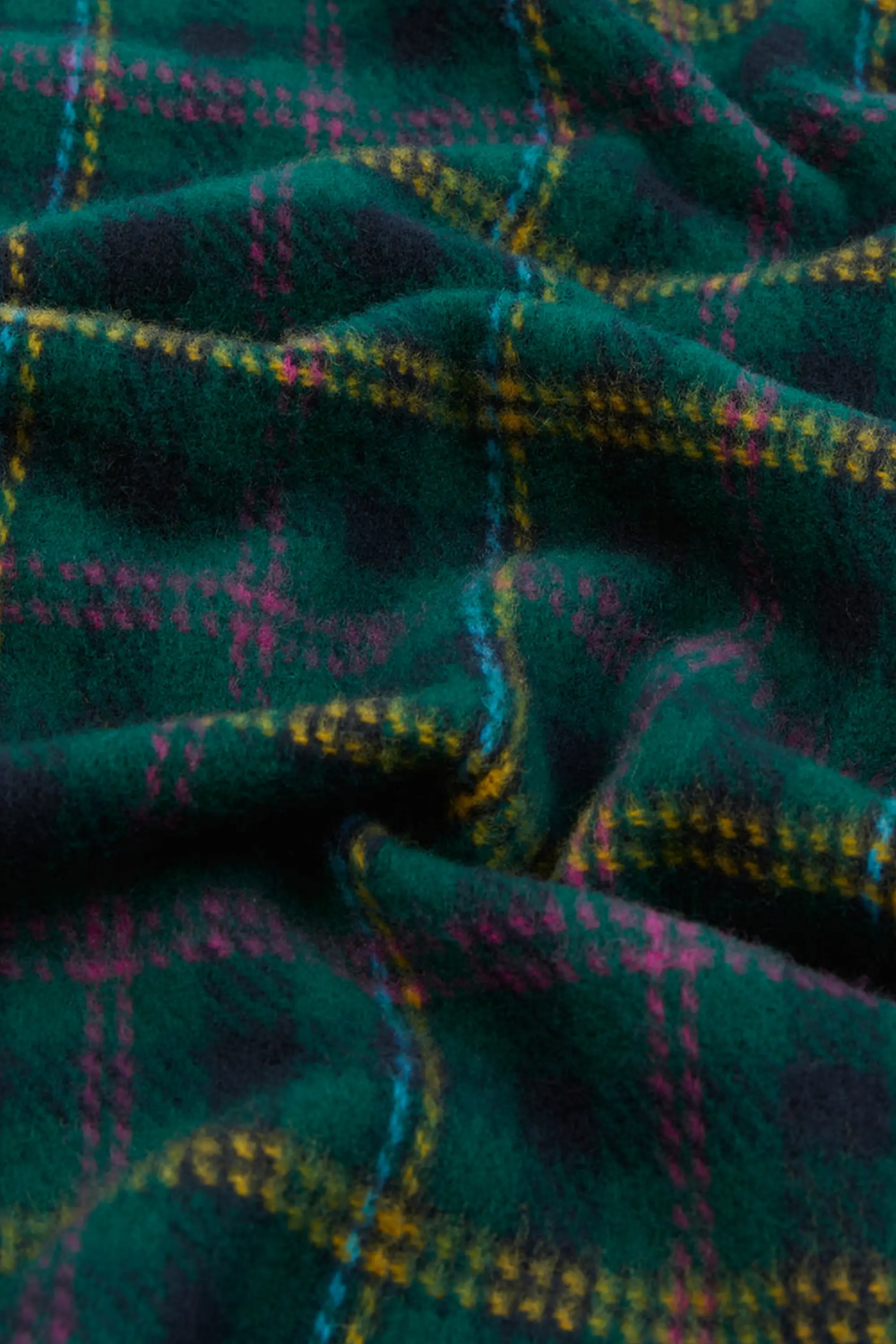 Check Woollen Rectangle Scarf - Image 4