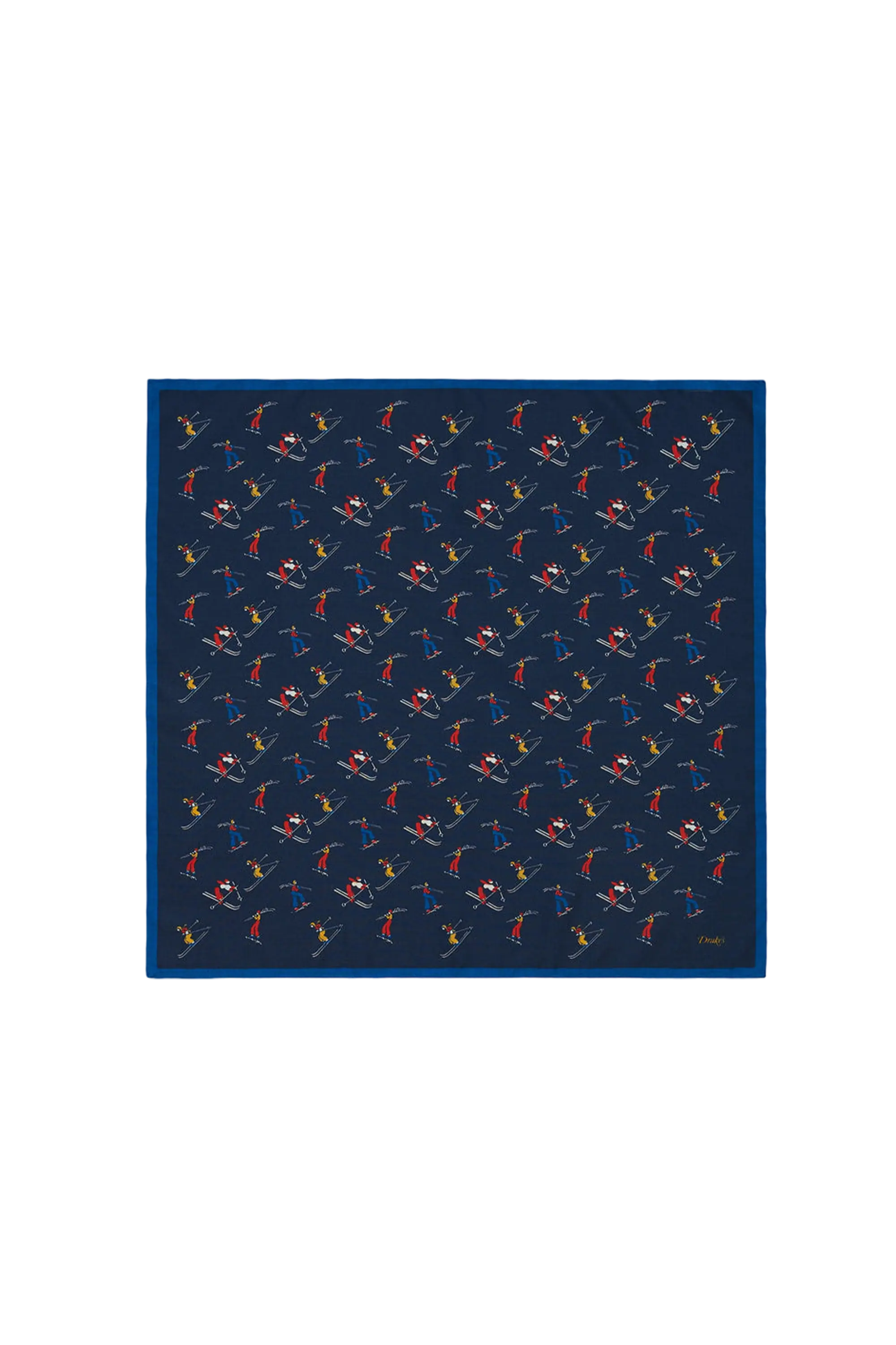 Skier Print Woolsilk Bandana - Image 2
