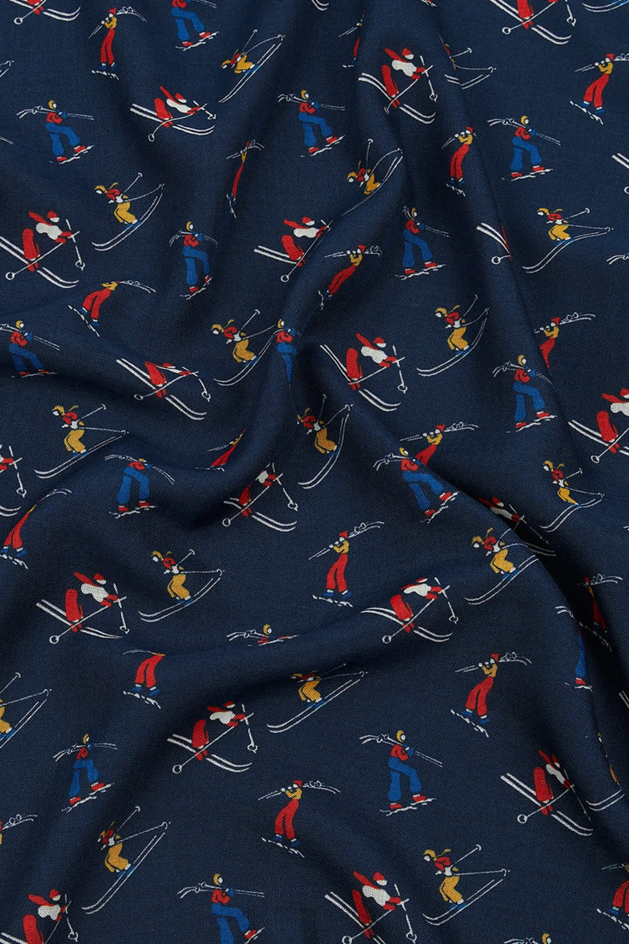 Skier Print Woolsilk Bandana - Image 4
