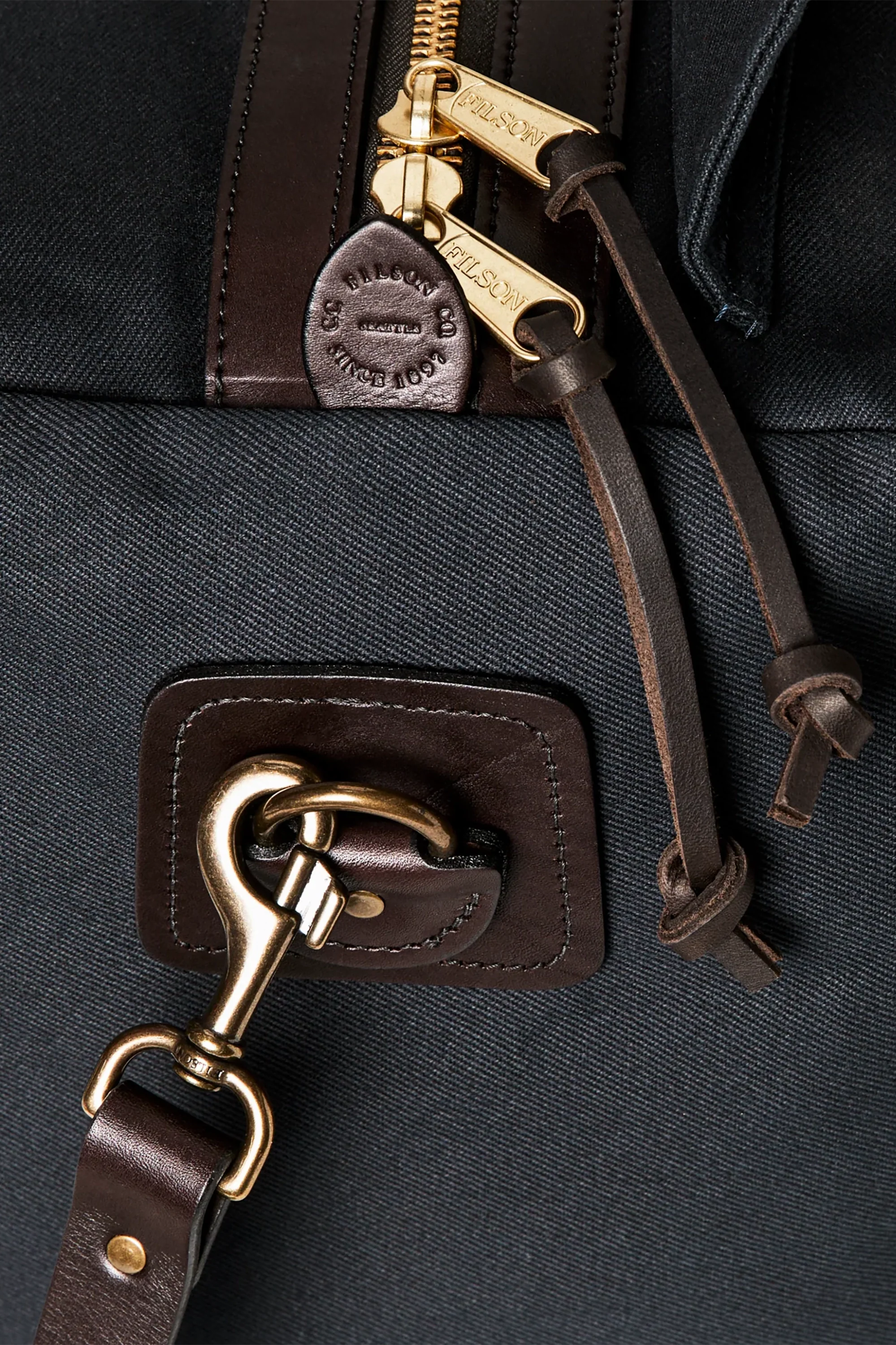 Navy Medium Rugged Twill Duffle Bag - Image 5