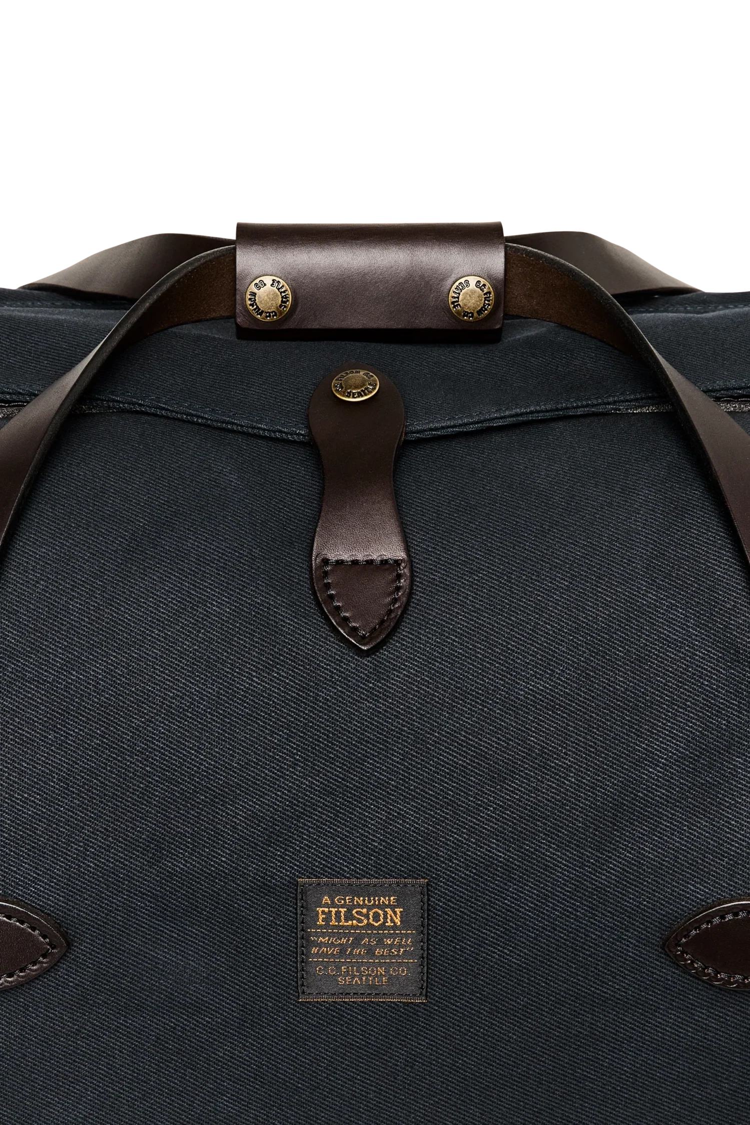 Navy Medium Rugged Twill Duffle Bag - Image 6