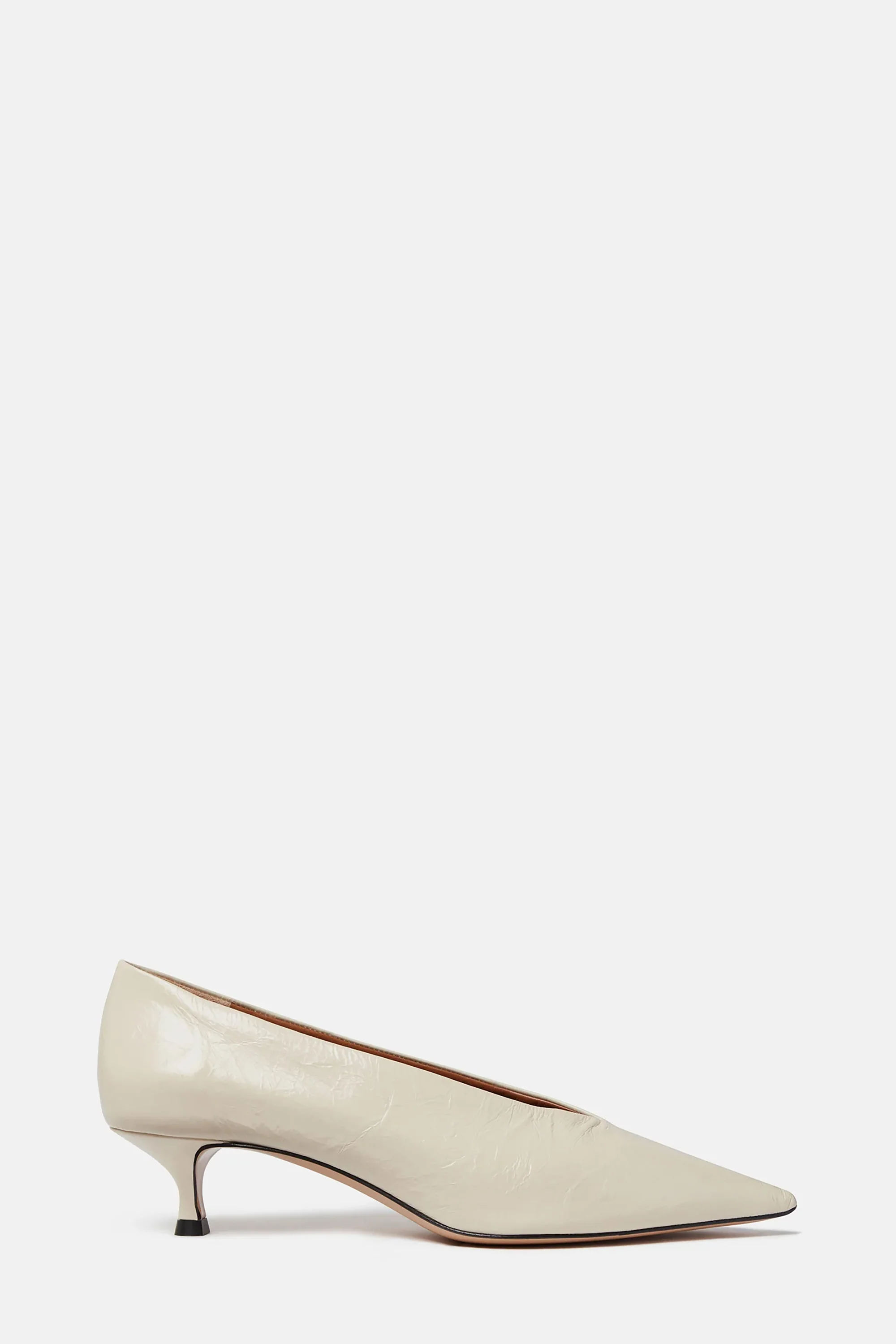 Ecru Babouche Kitten Heel
