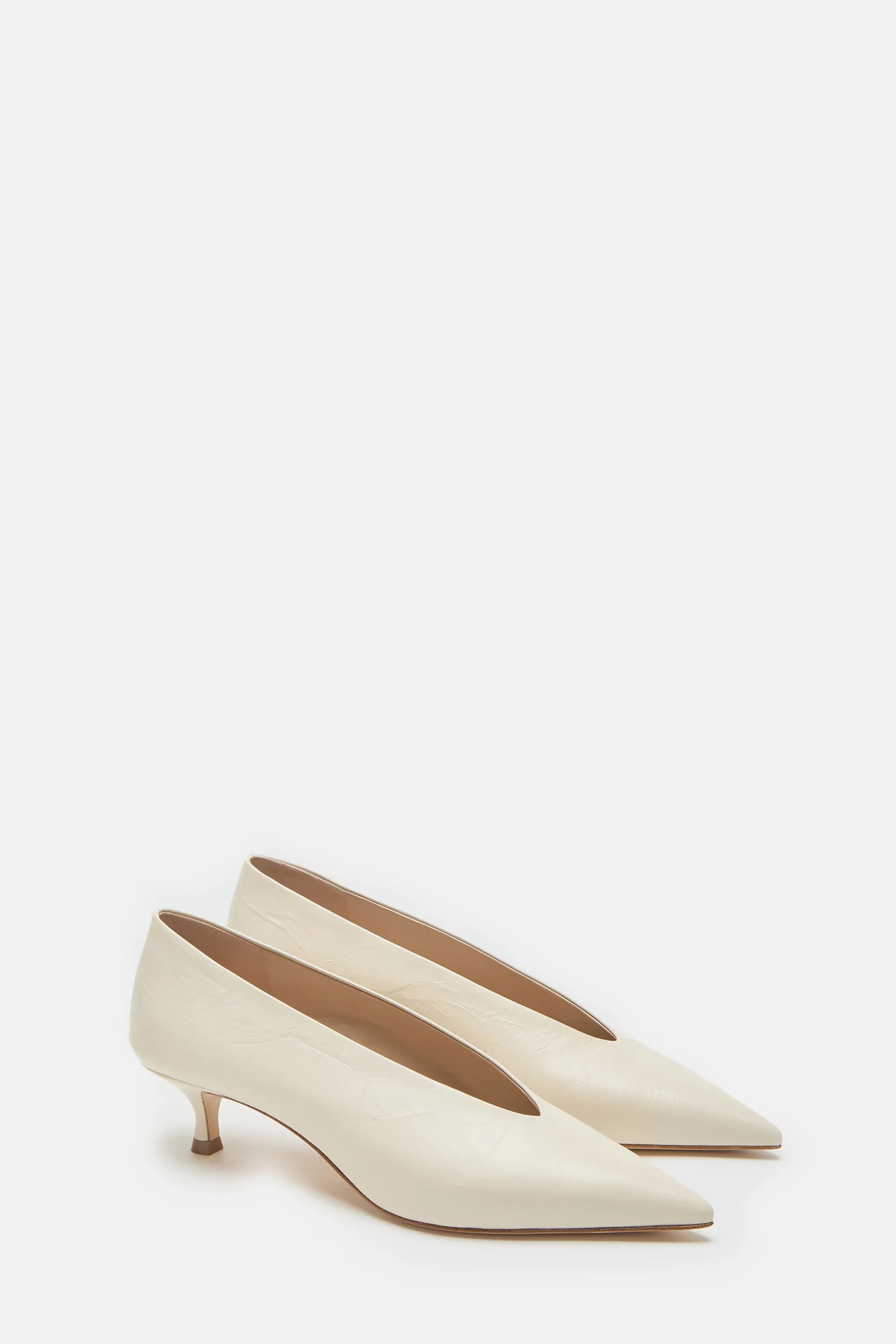 Ecru Babouche Kitten Heel - Image 2