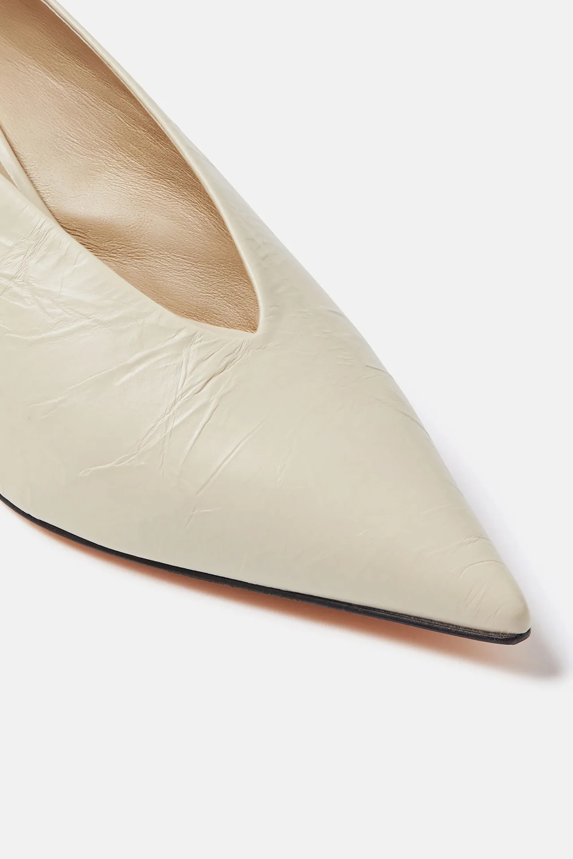 Ecru Babouche Kitten Heel - Image 4