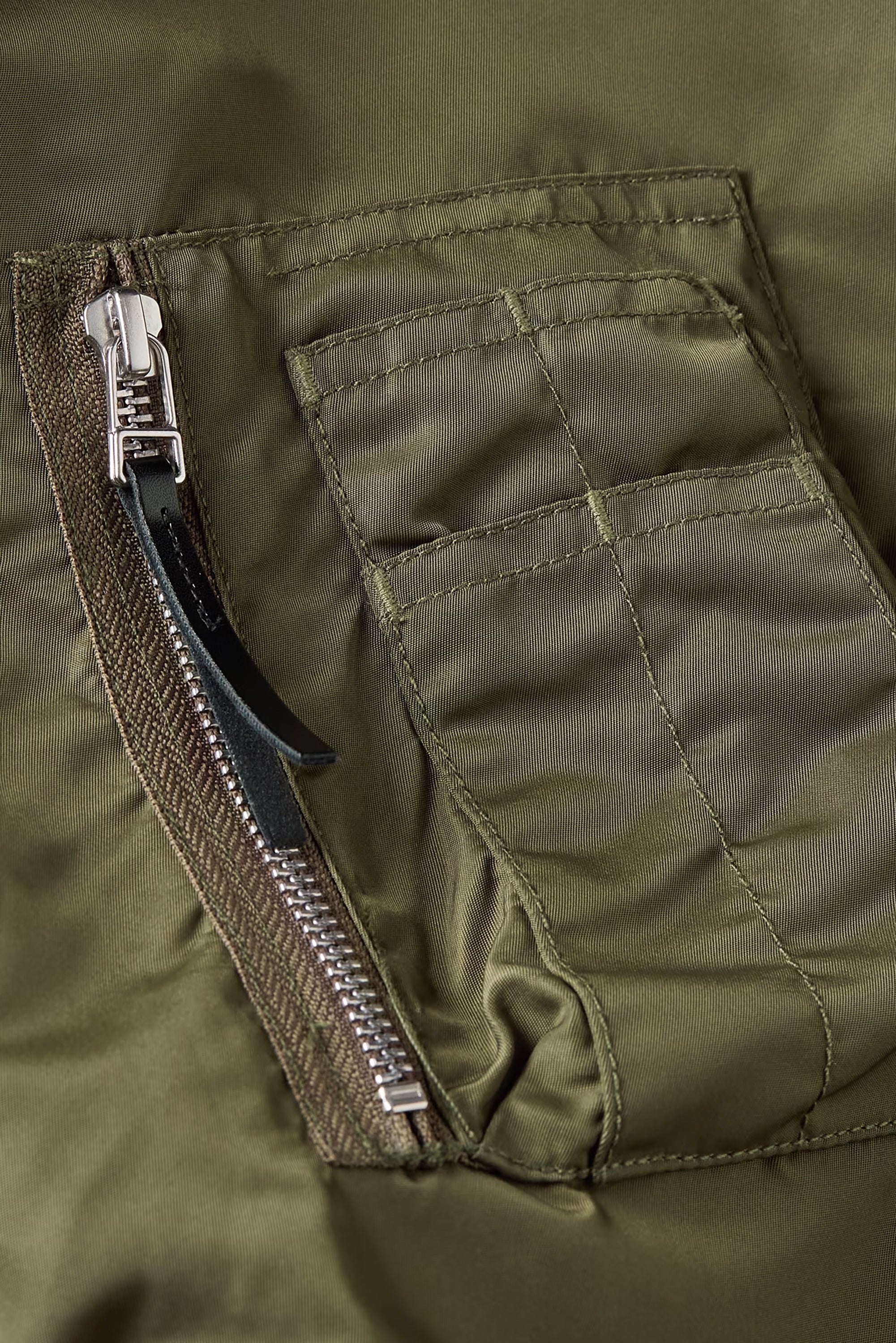 Dark Khaki Flight Bomber Jacket - Image 3