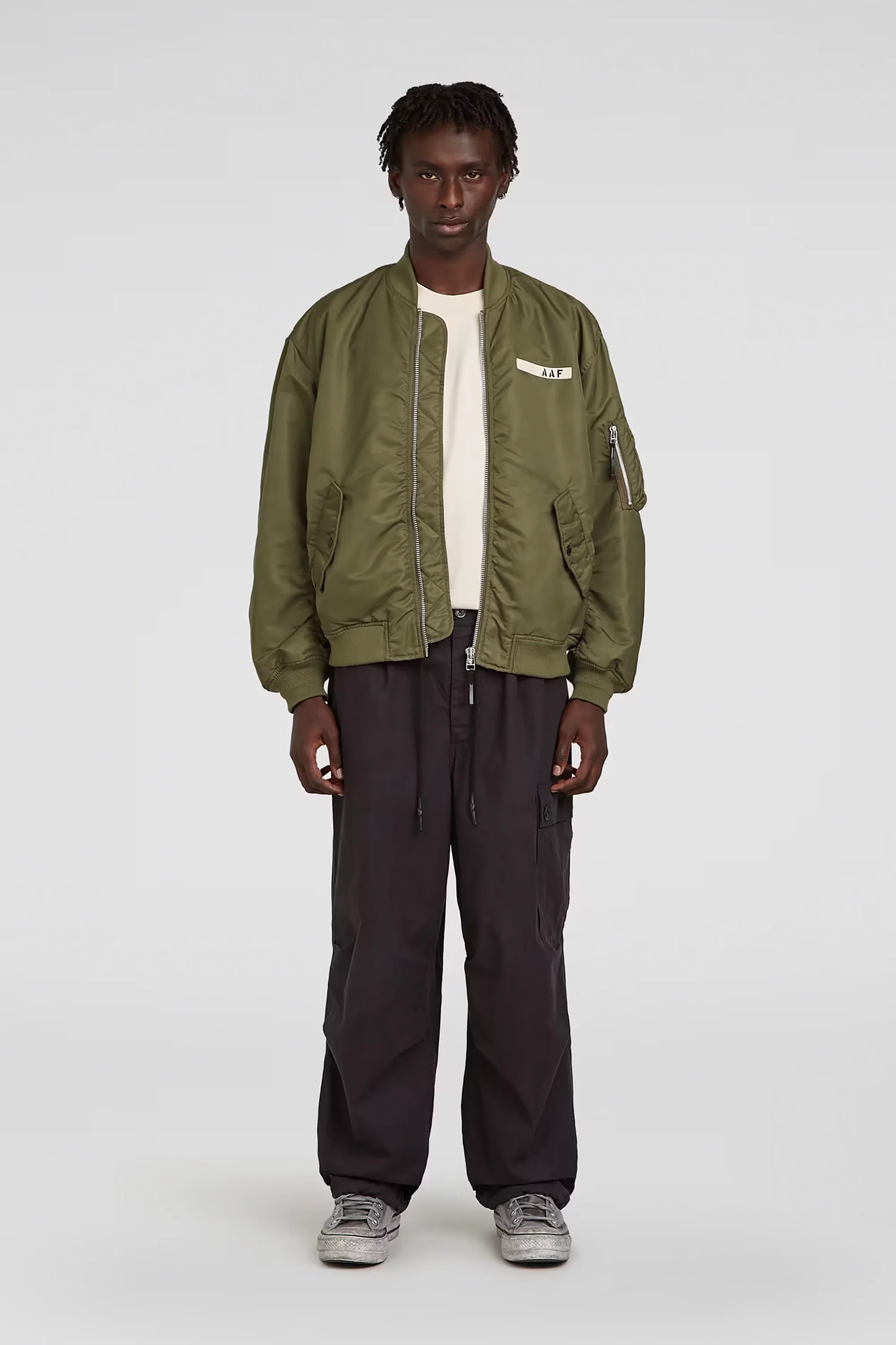 Dark Khaki Flight Bomber Jacket - Image 4