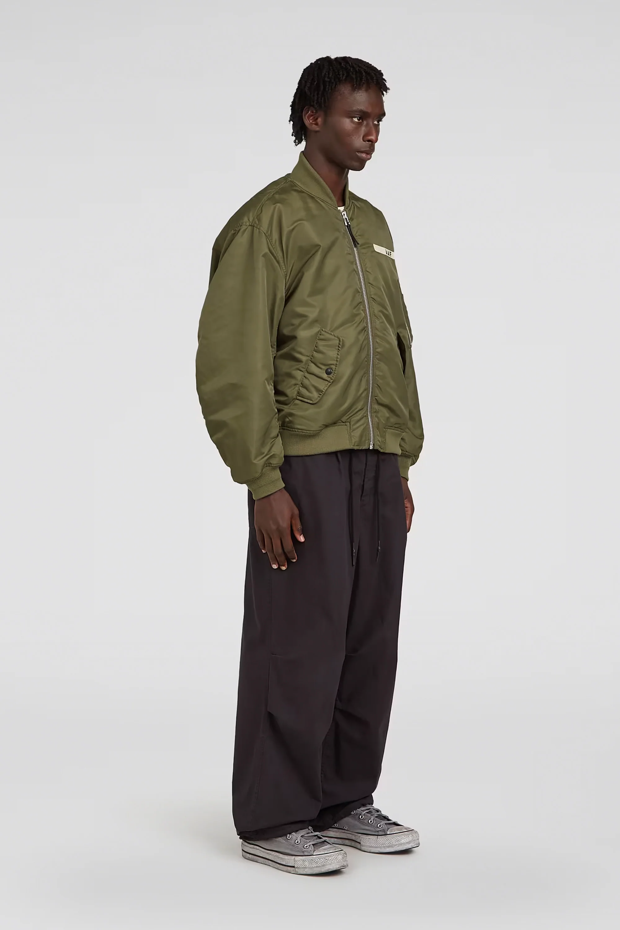 Dark Khaki Flight Bomber Jacket - Image 5