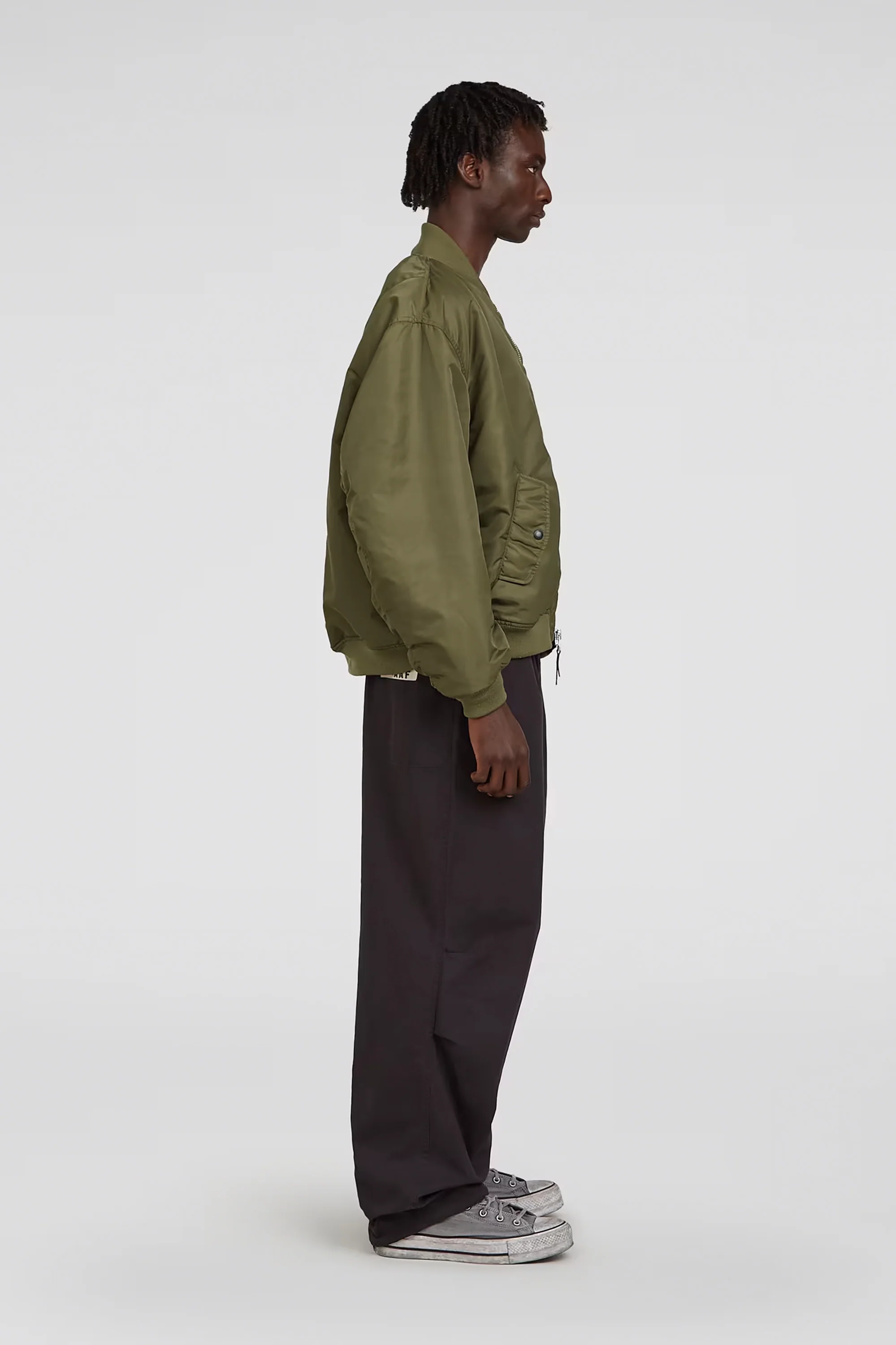 Dark Khaki Flight Bomber Jacket - Image 7