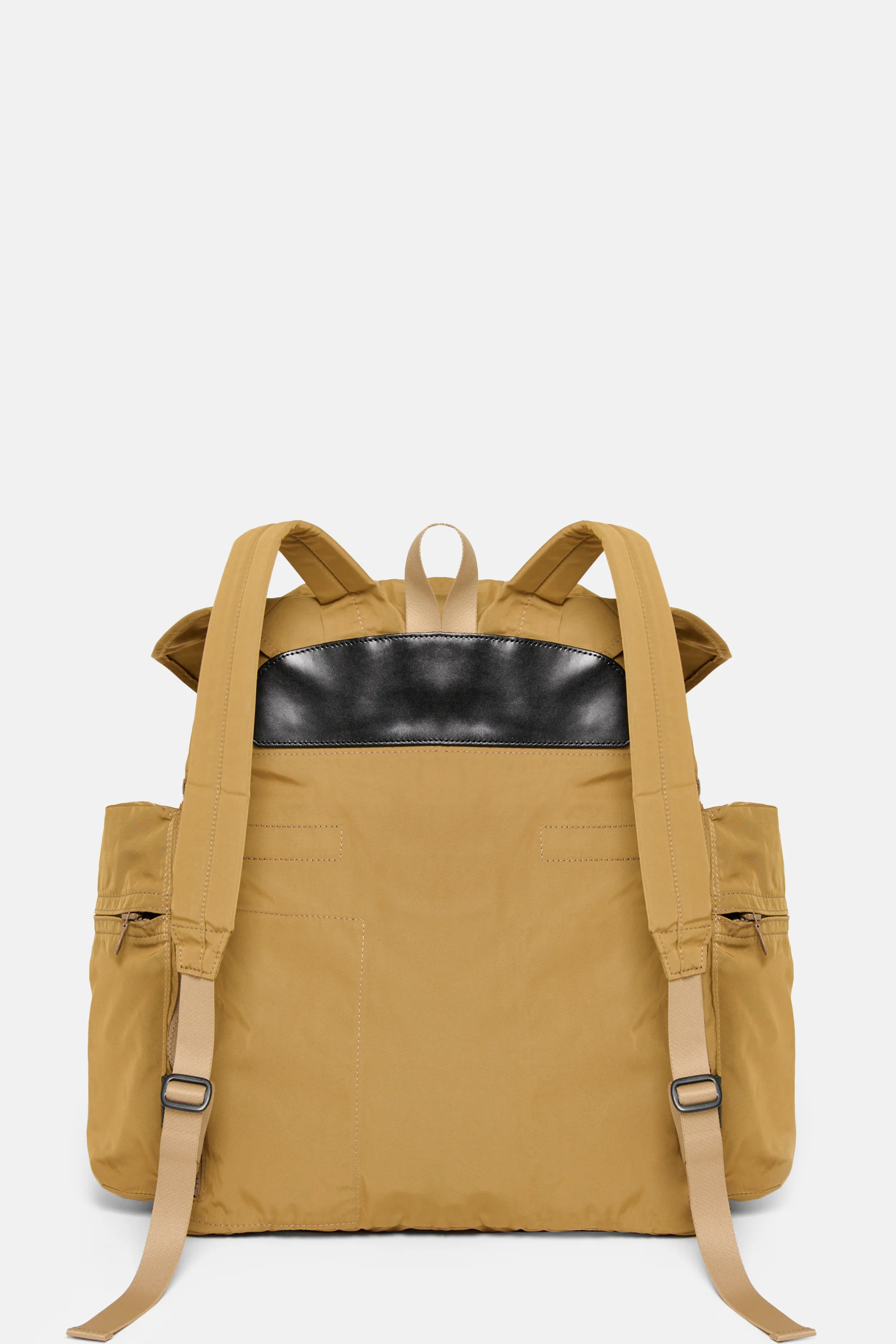 X Large Beige Gabardine Backpack - Image 2