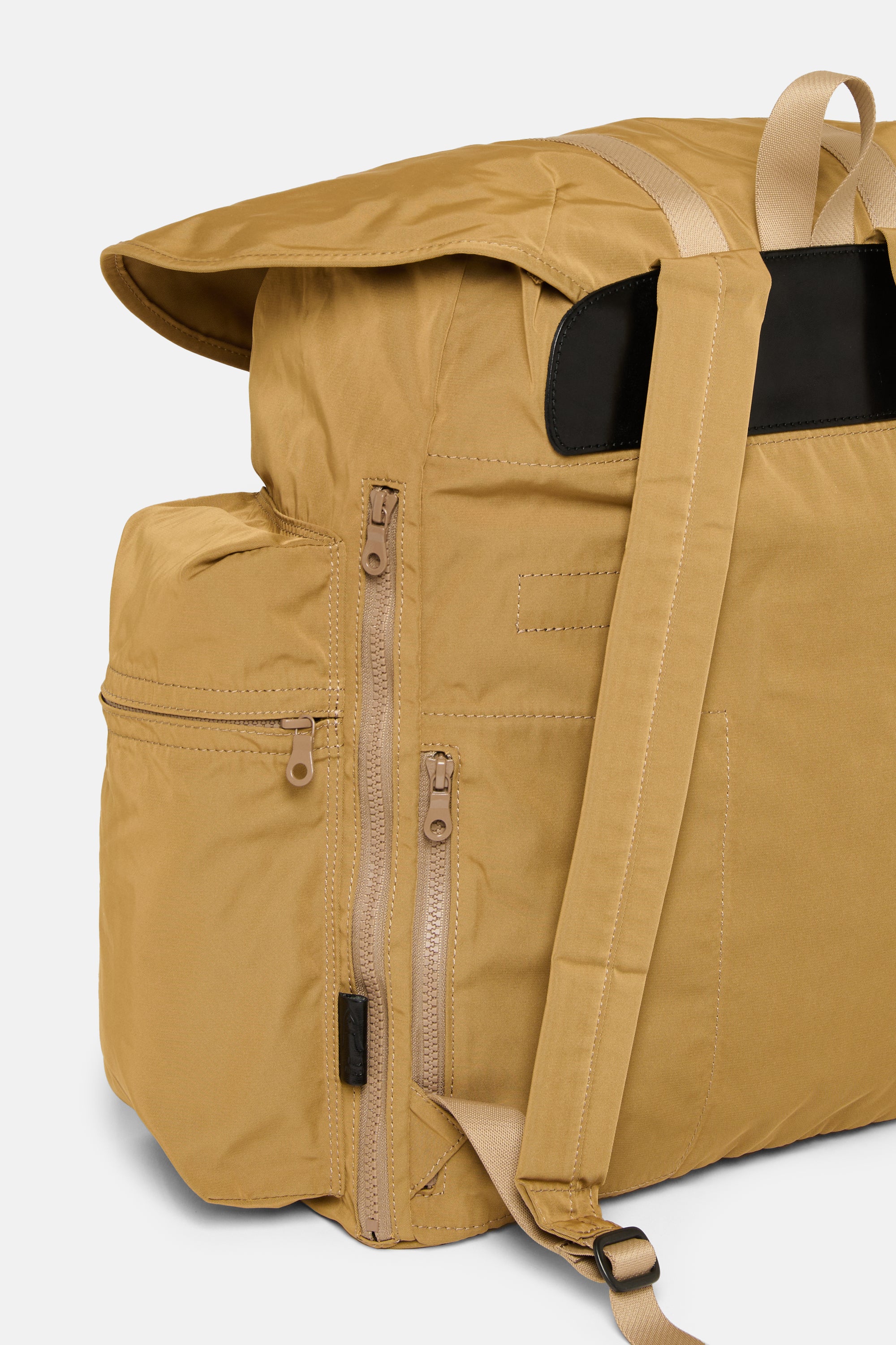 X Large Beige Gabardine Backpack - Image 3
