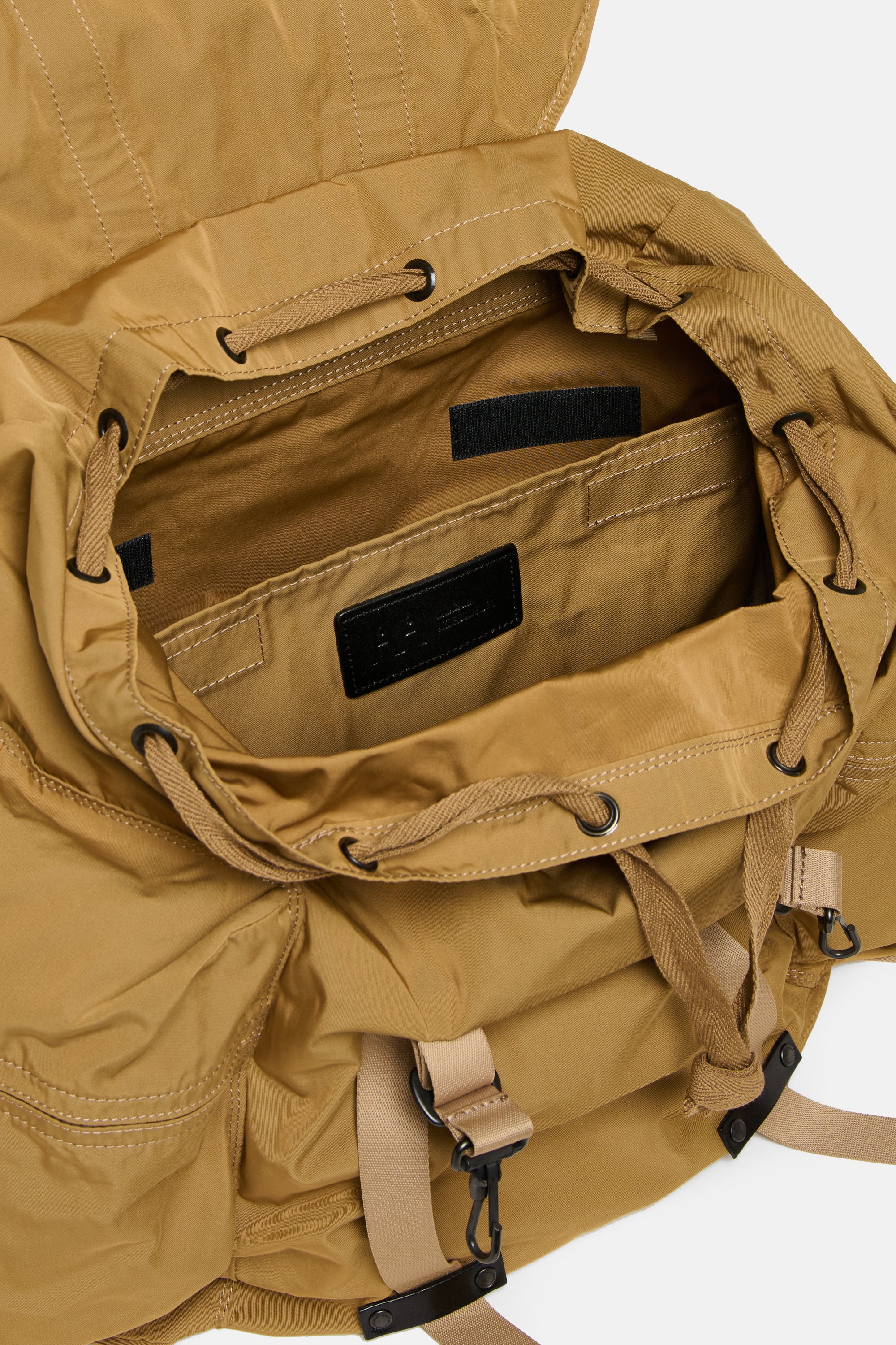 X Large Beige Gabardine Backpack - Image 4
