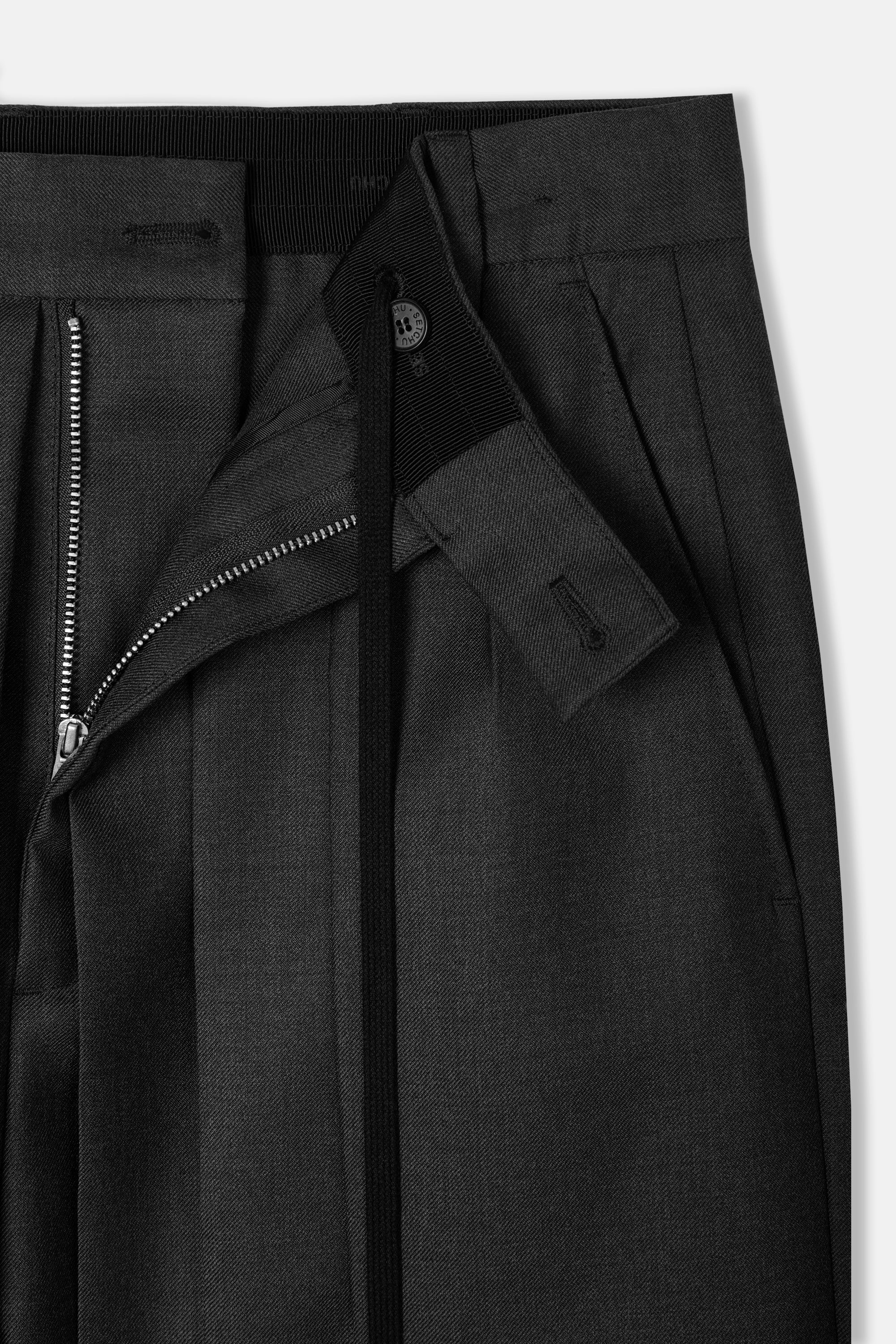 Grey Gabardine Medium Hakama Pants - Image 3