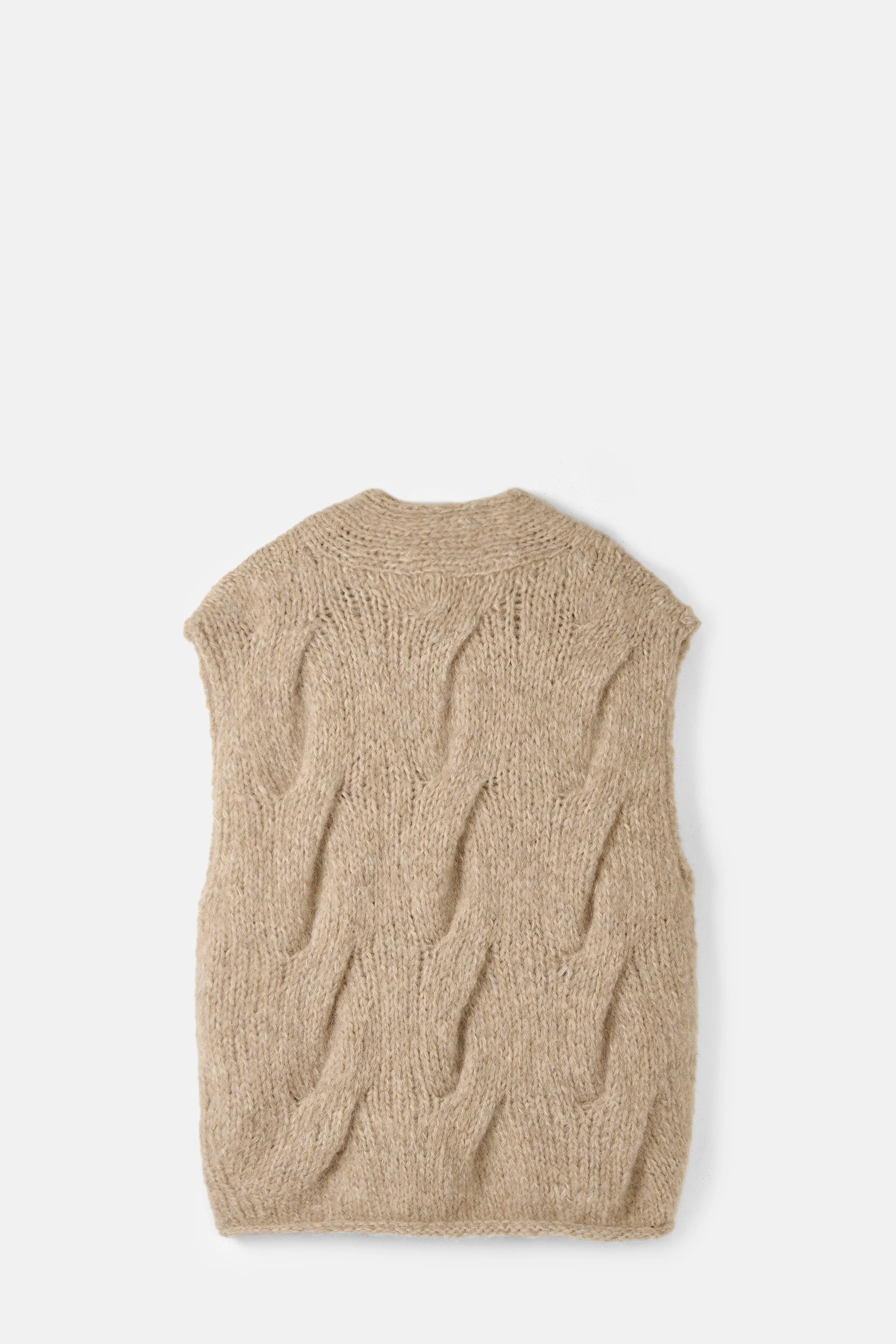Husk Handknit Cable Vest - Image 3