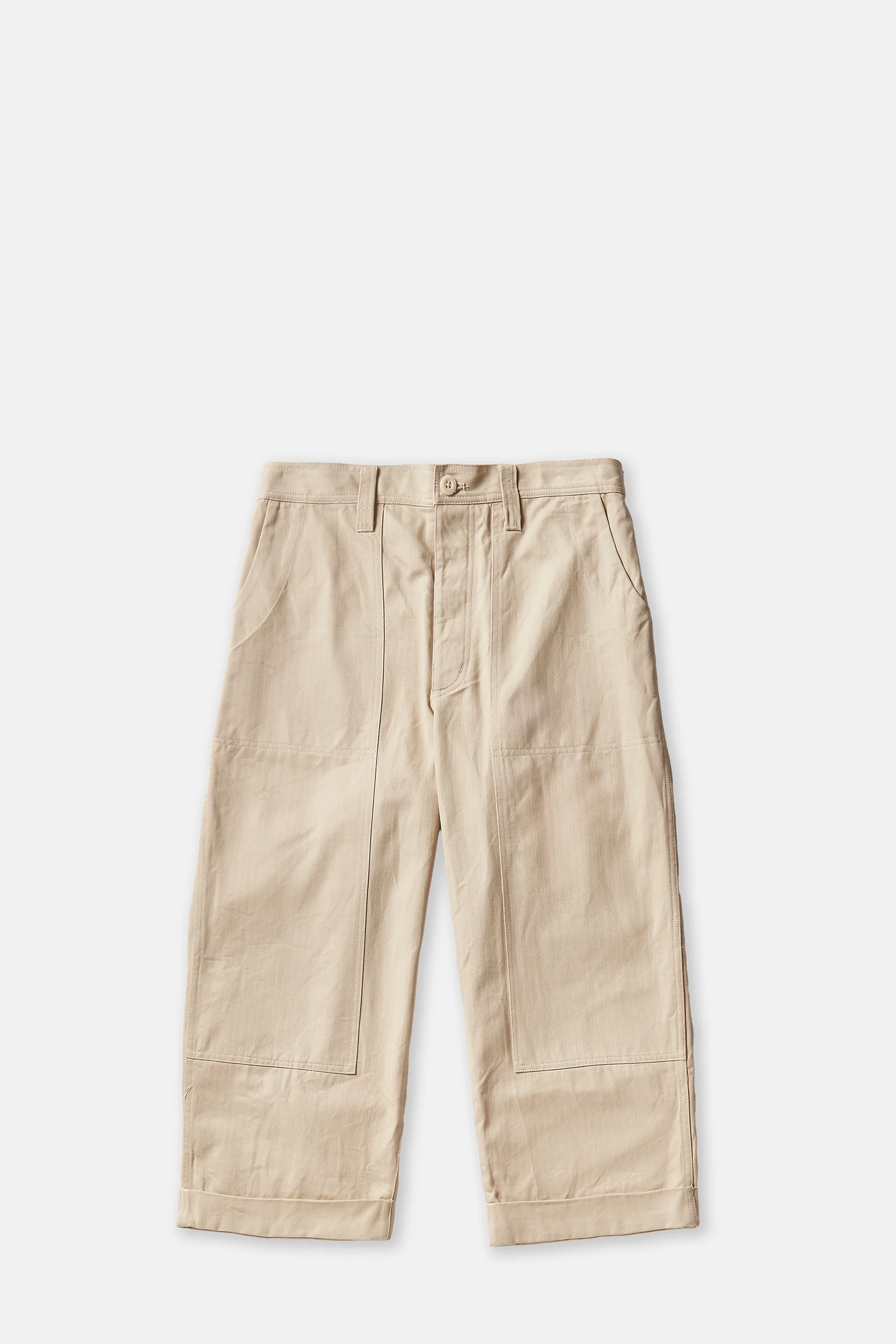 Ivory Organic Cropped Work Pants