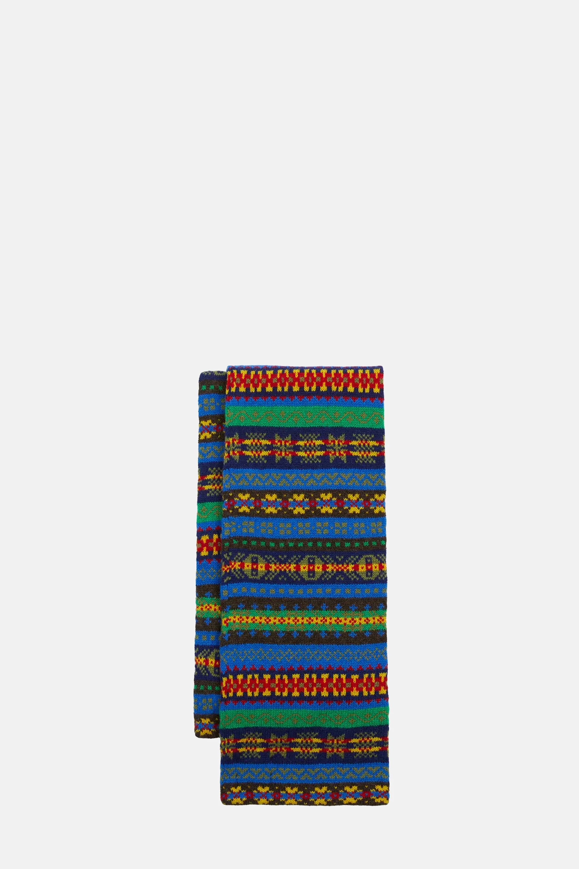 Blue Fair Isle Lambswool Scarf - Image 2