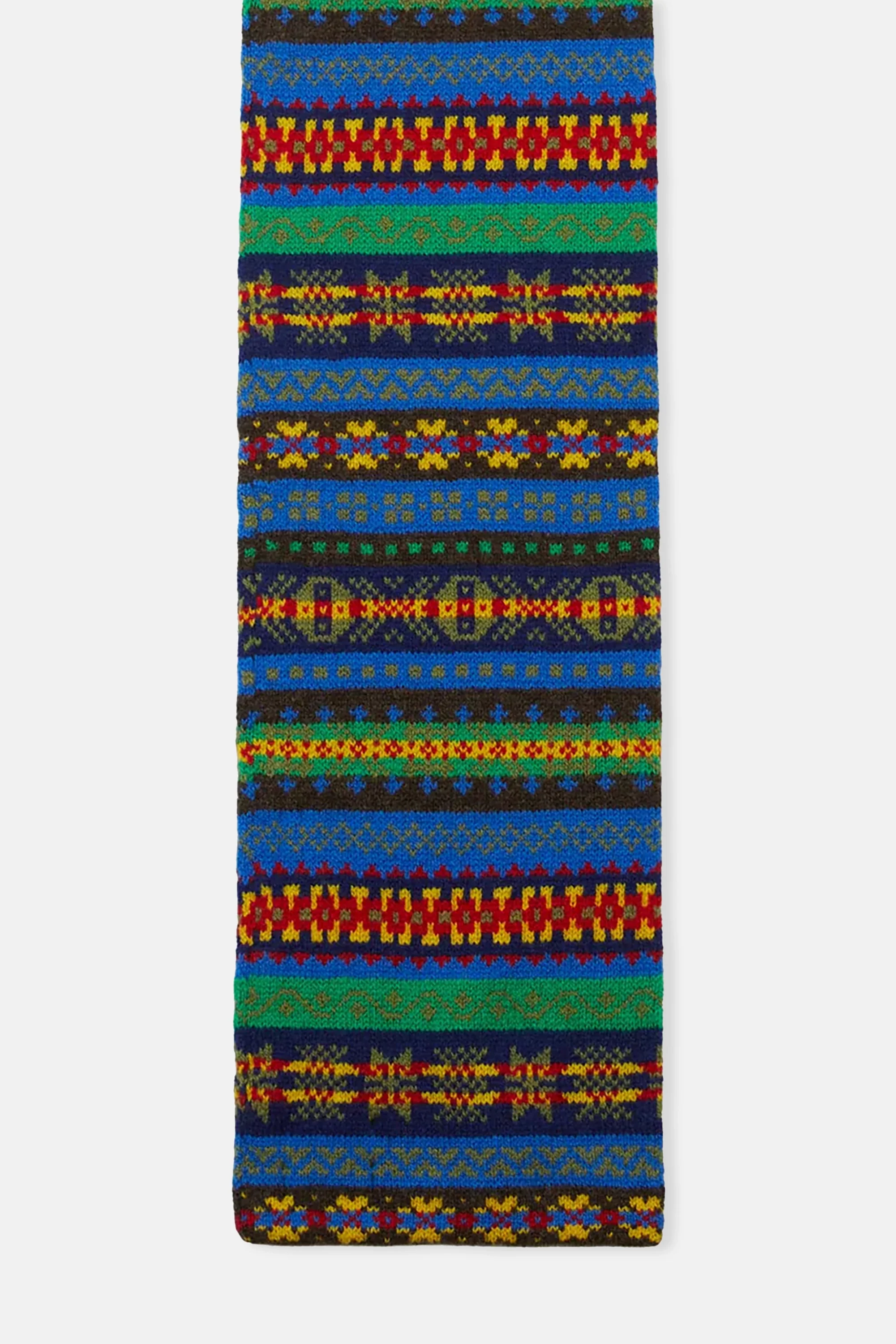 Blue Fair Isle Lambswool Scarf - Image 3